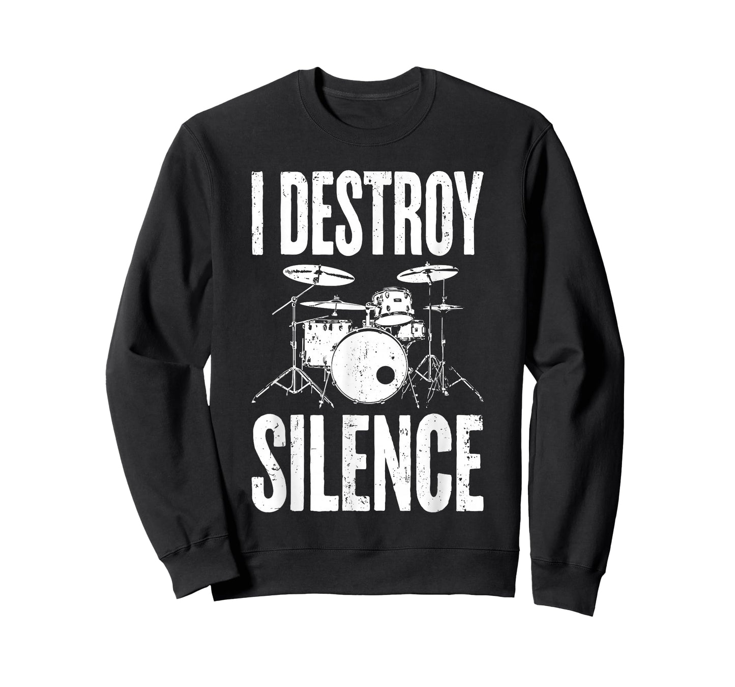 I Destroy Silence Shirt Funny Drum Men Women Kids Drummer T-Shirt
