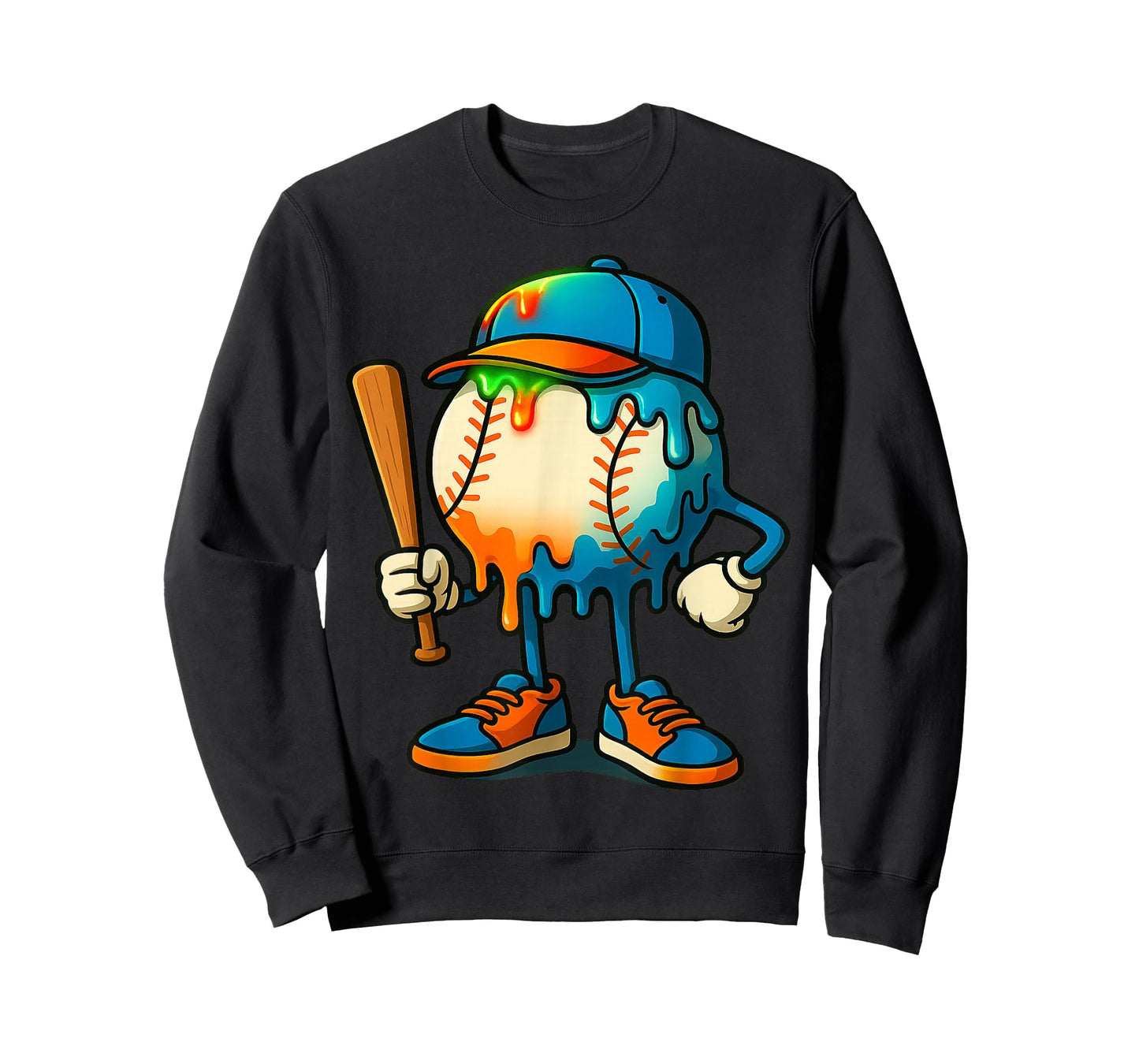 Baseball Drip Team for Boys Ice Cream Cool T-Shirt