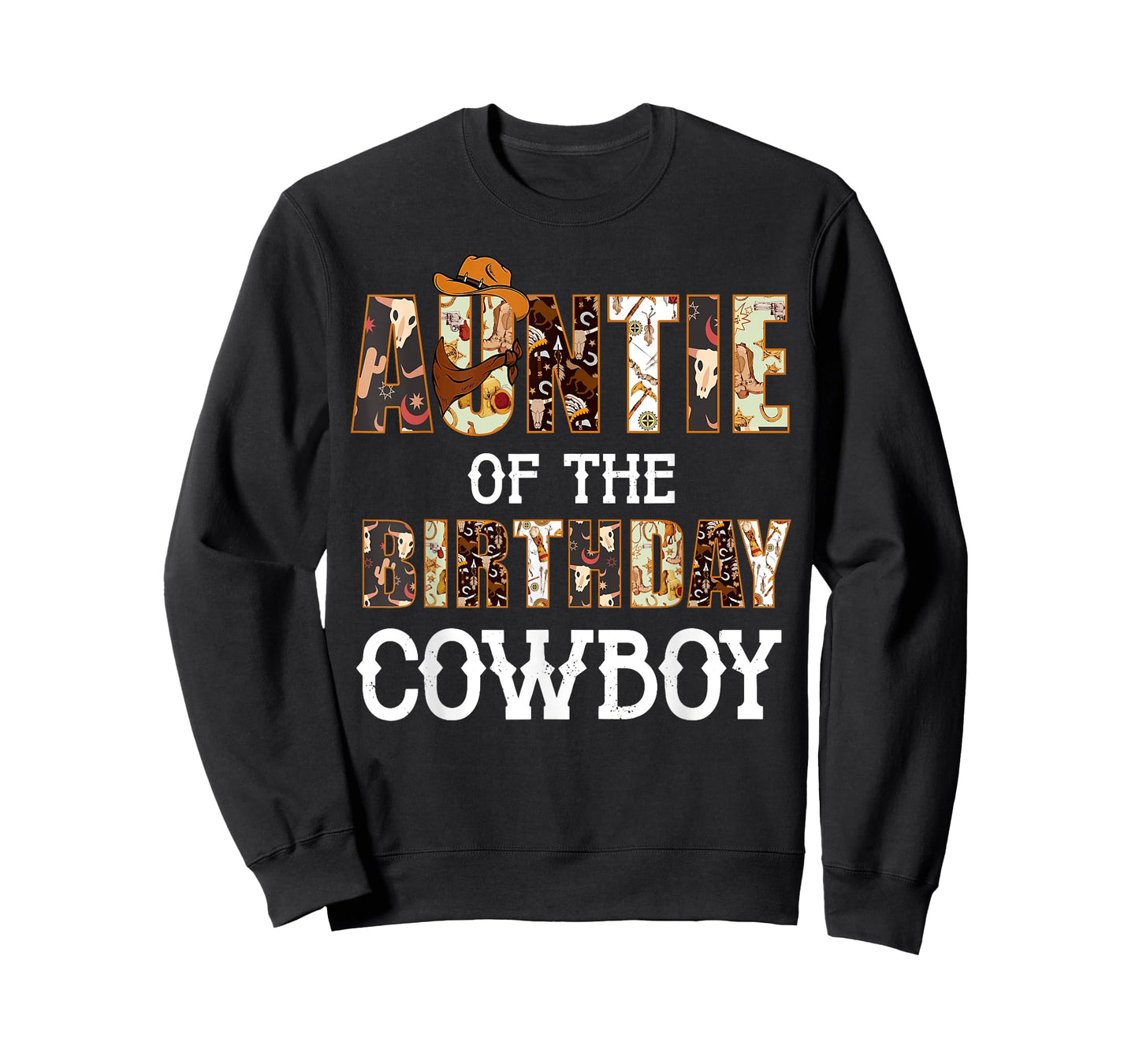Auntie of The Birthday Cowboy Western First Rodeo B-day Boy T-Shirt