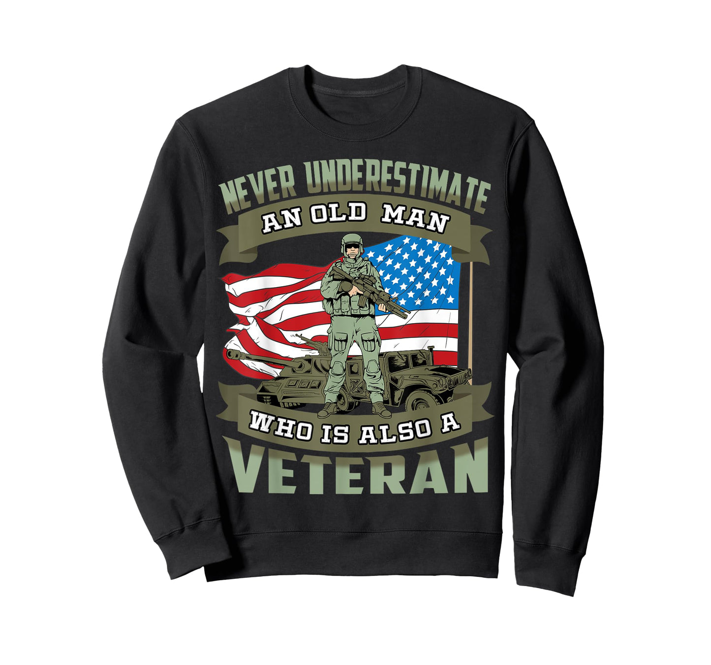 Never Underestimate an Old Man Who Is Also A Veteran T-Shirt