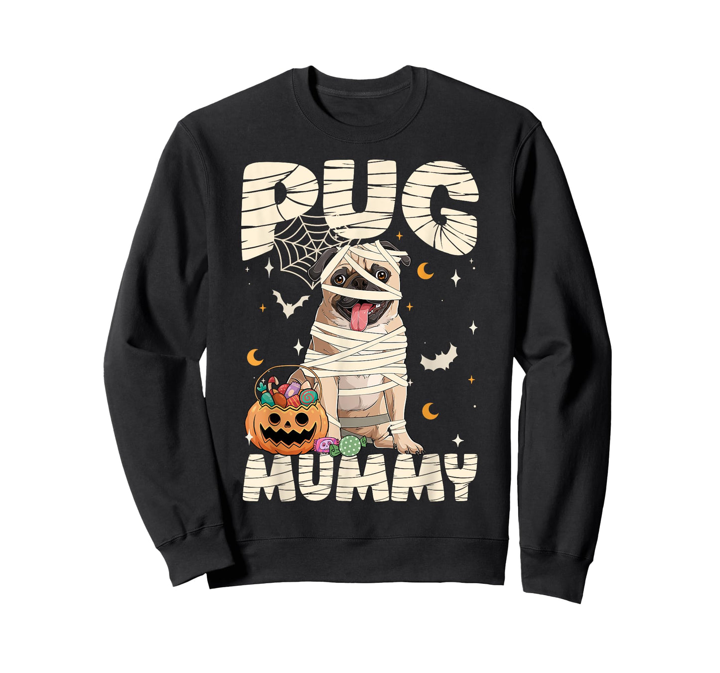 Halloween Costume Pug Lover Mummy Dog Owner For Men Women T-Shirt