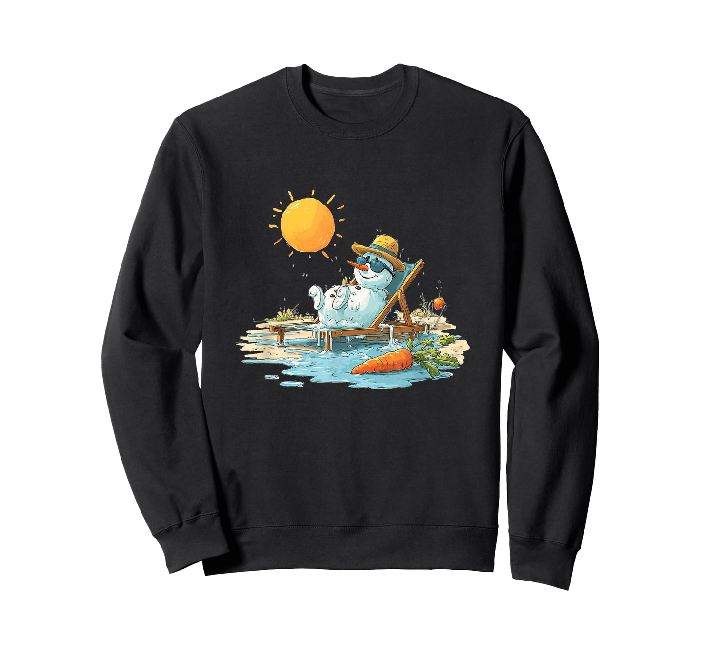 Awesome Sunbathing with This Snowman Costume T-Shirt