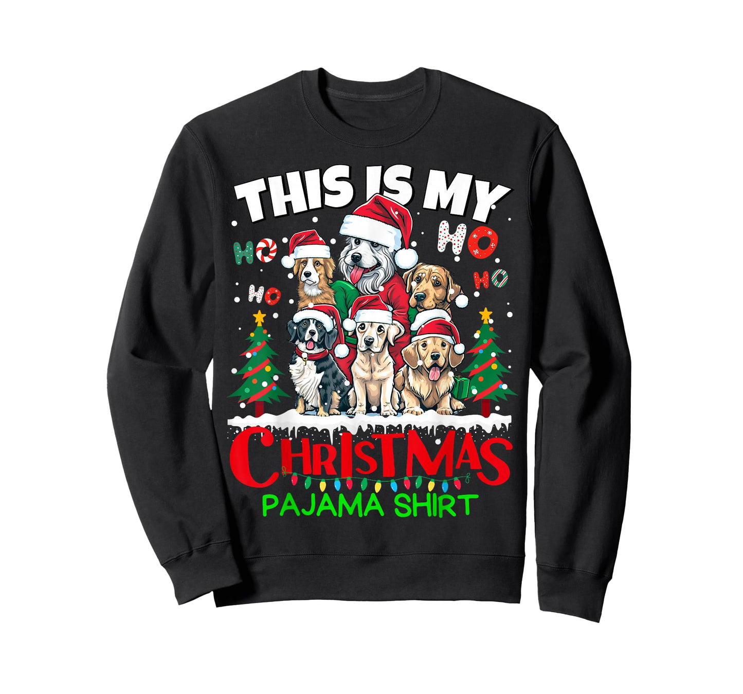 This is my Christmas Pajama shirt Puppy Dogs Santa for Kids T-Shirt