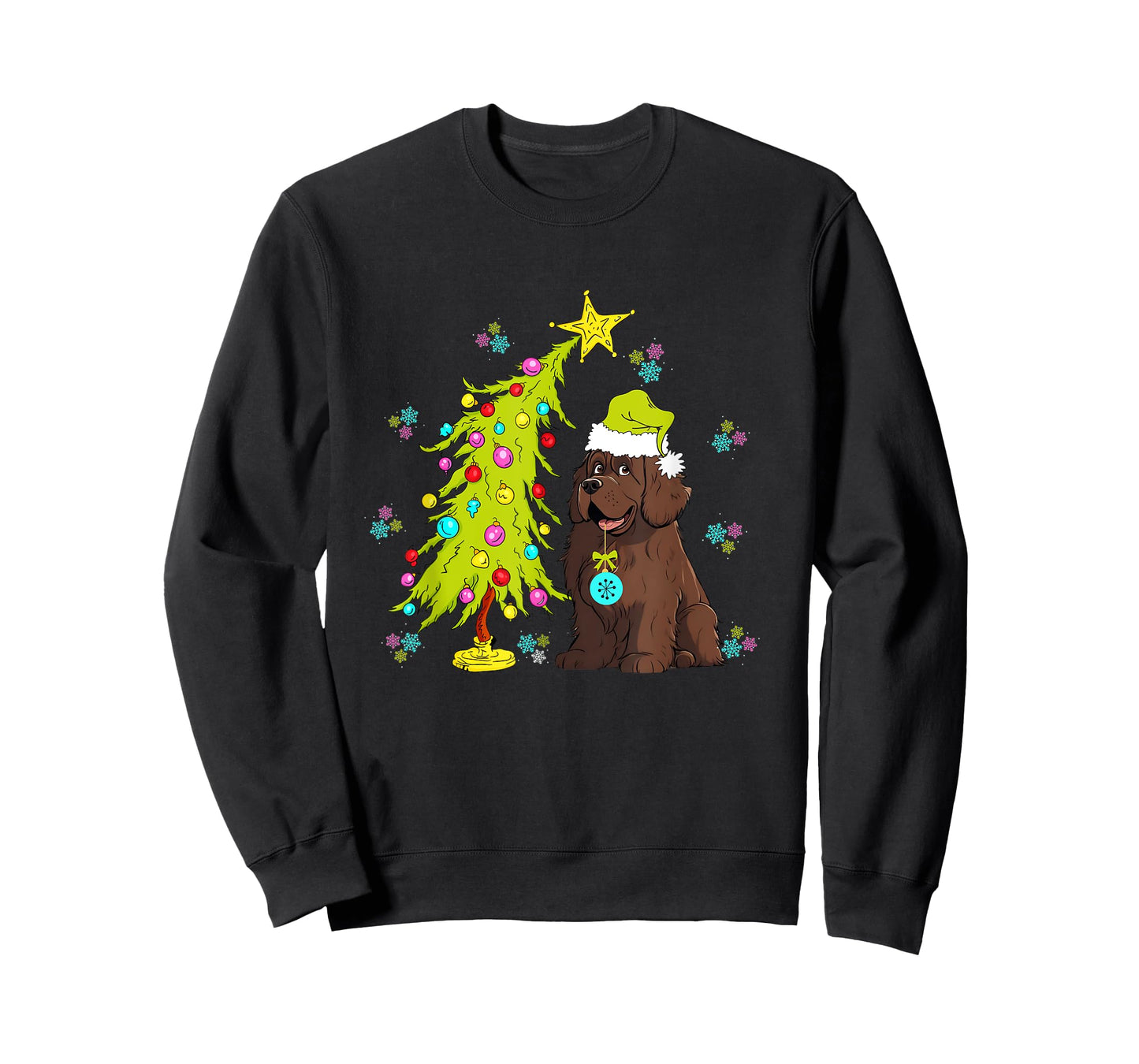 Cute Newfoundland Dog Newfoundland Christmas T-Shirt for Men Women Kids