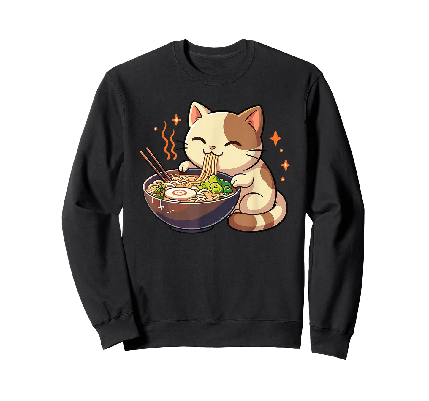 Cat with Noodles Ramen Kawaii Cat T-Shirt