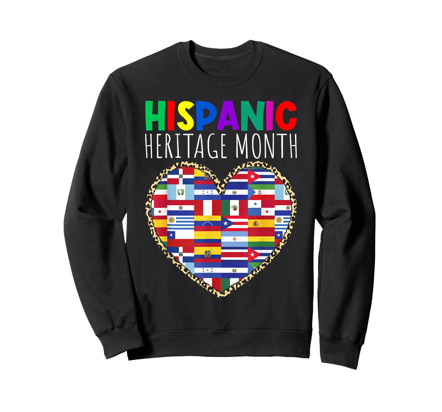 Hispanic Heritage Month Mexican Latino Flag All Countries T-Shirt