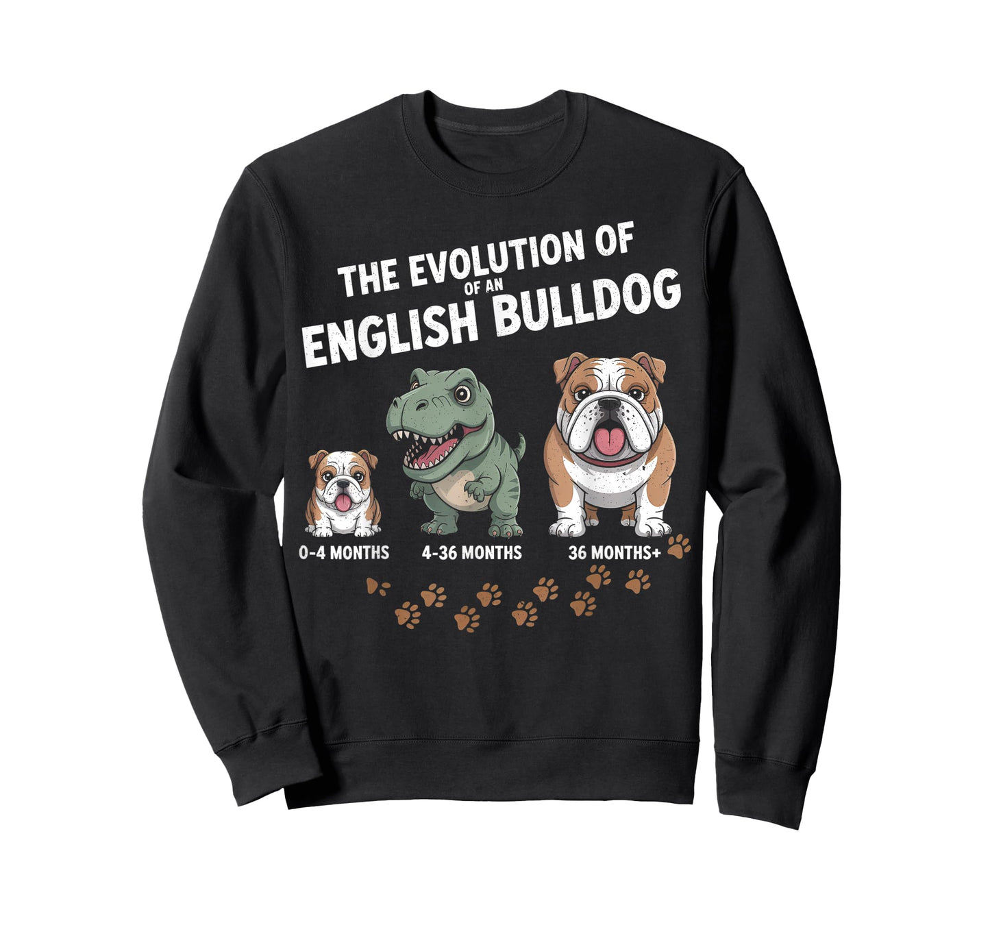 The Evolution of an English Bulldog Funny T-Shirt