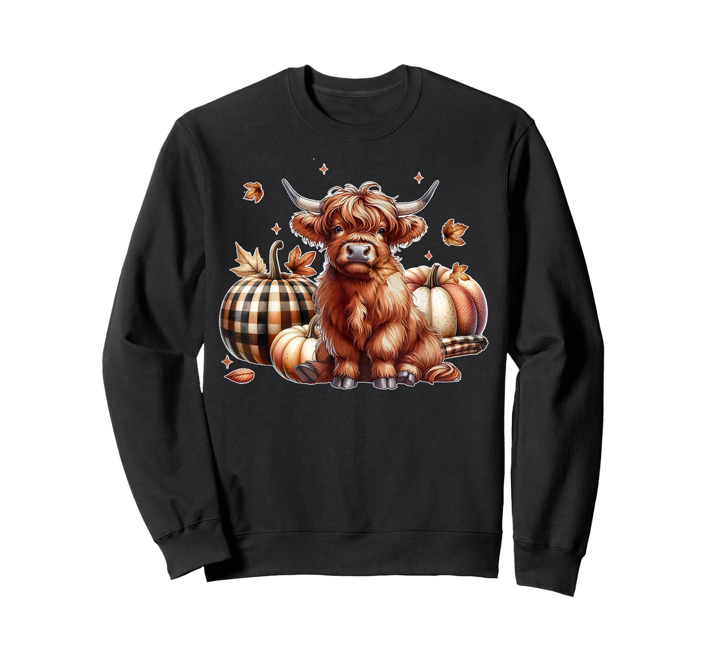 Howdy Fall Western Farm Country Highland Cow Autumn Pumpkin T-Shirt
