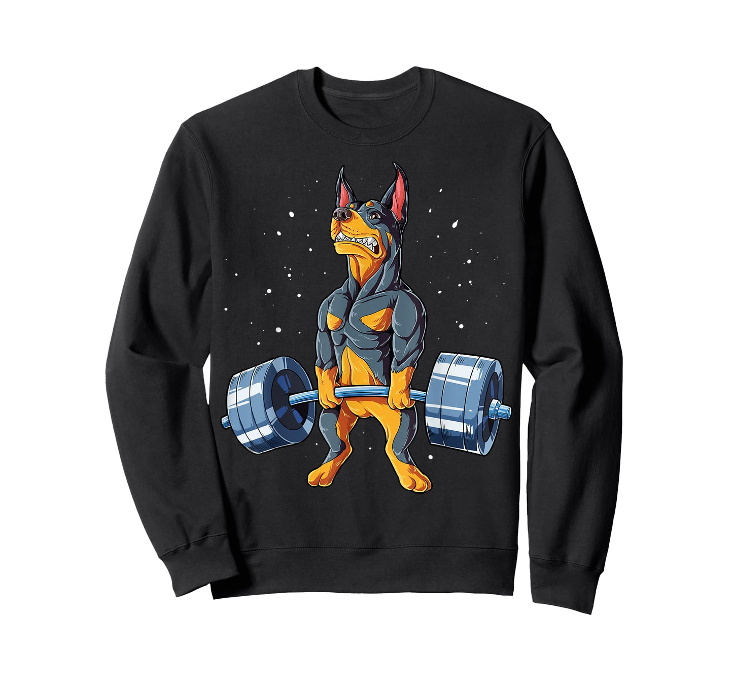 Doberman Weightlifting Funny Deadlift Men Fitness Gym Gifts T-Shirt