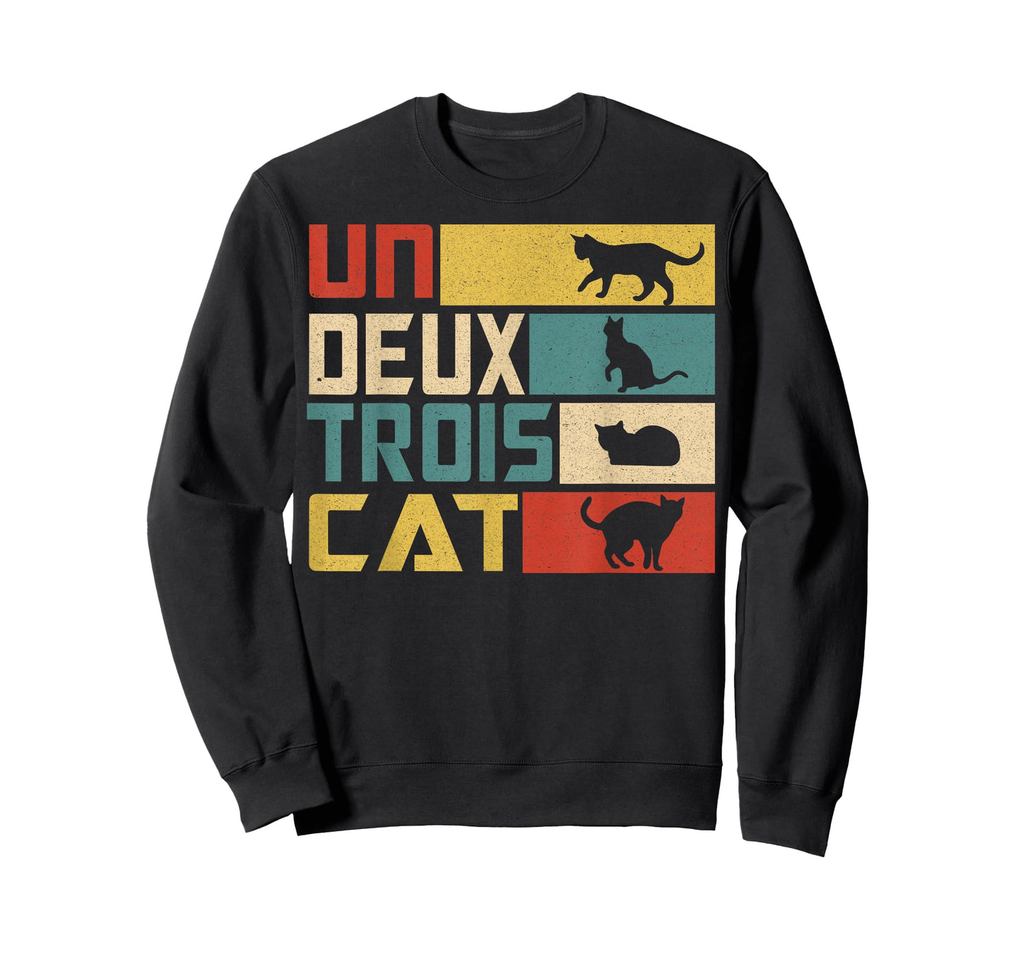 Un Deux Trois Cat - Funny French Pun, Funny Cat T-Shirt
