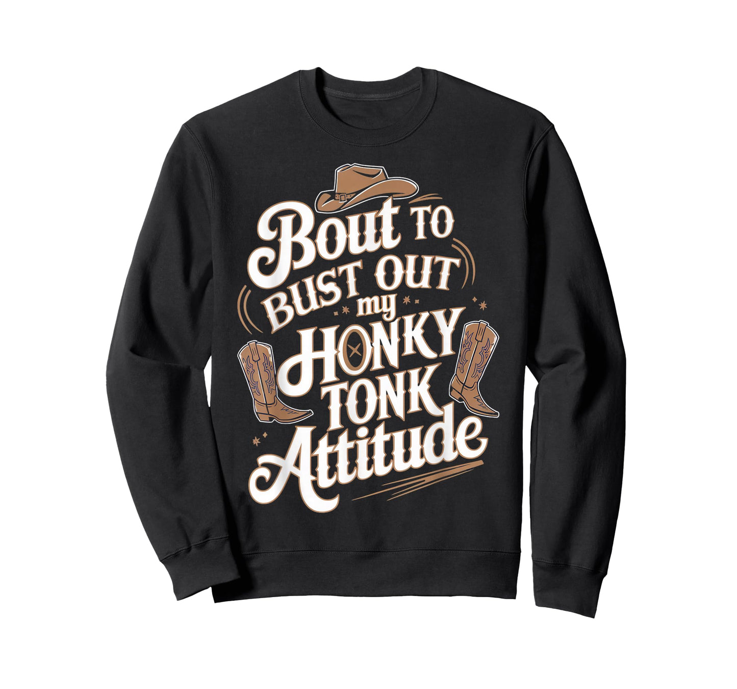 Honky Tonk Attitude Western Farm Musician Honky Tonk T-Shirt