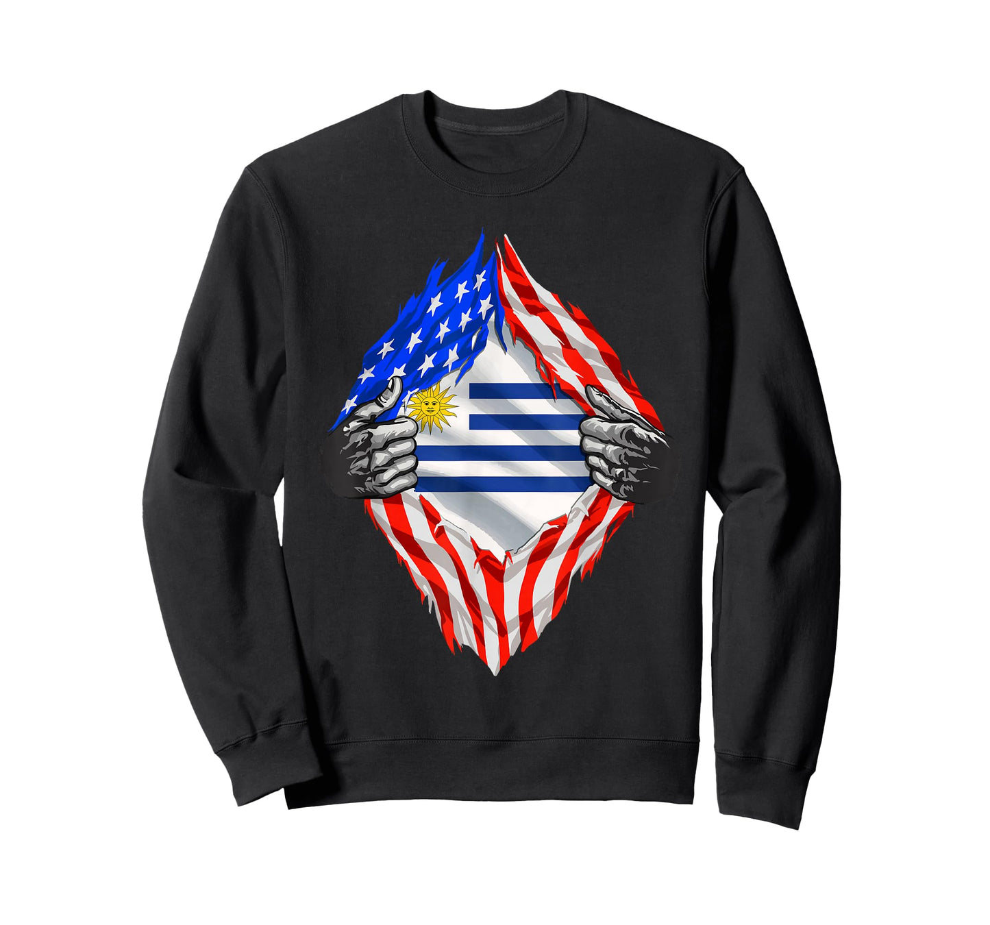 Uruguay USA Uruguay Flag Uruguayan American Hispanic Roots T-Shirt