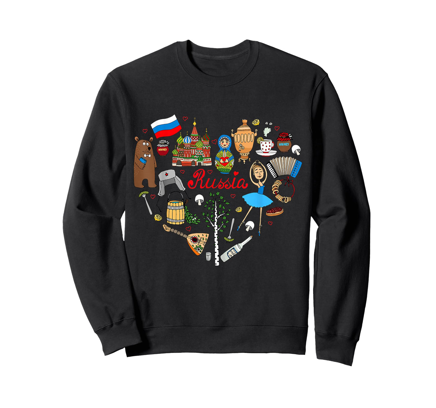 I Love Russia Shirt Russian Symbols T-Shirt