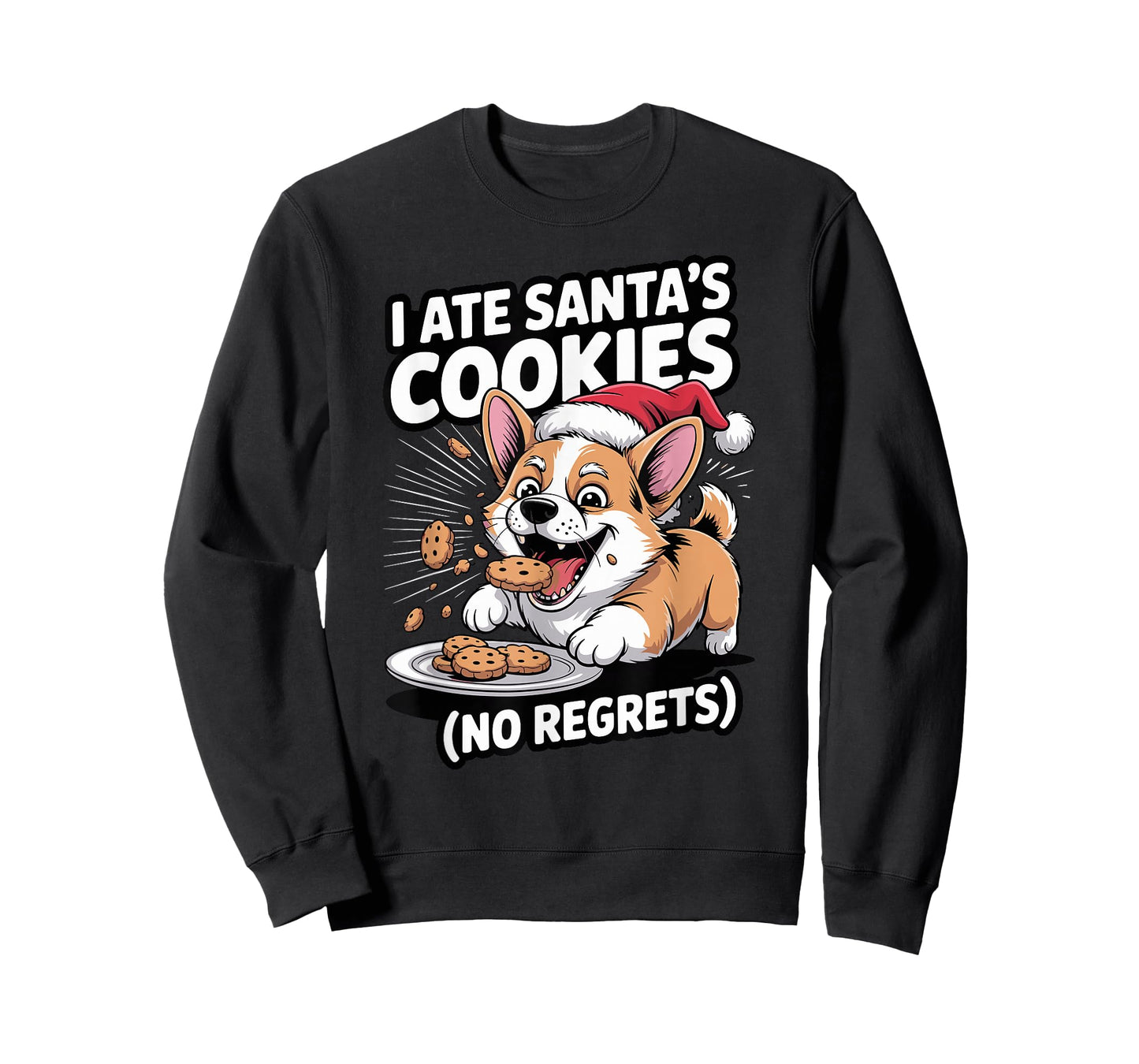 I Ate Santas Cookies Xmas Puppy Funny Christmas Welsh Corgi T-Shirt
