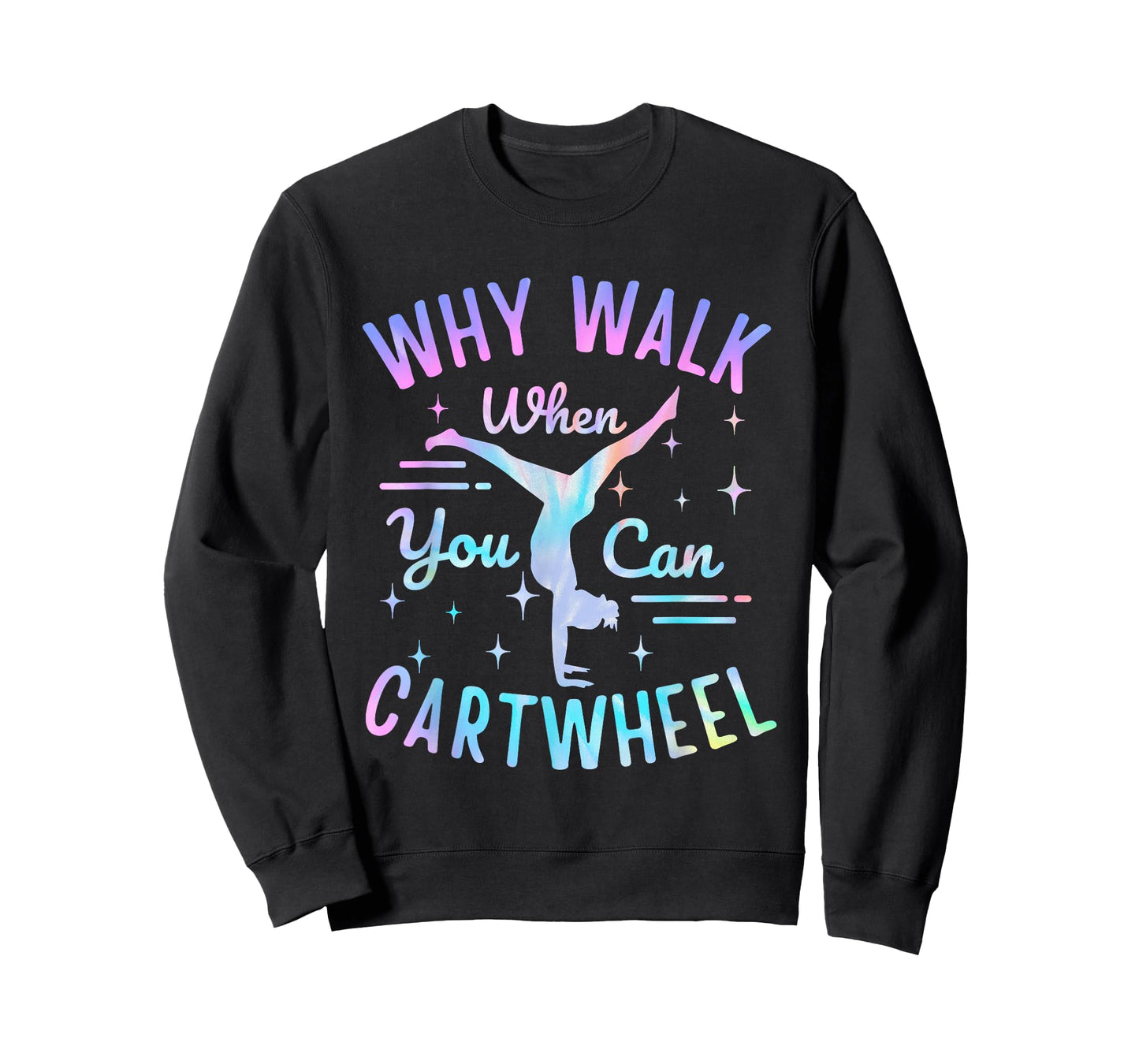 Gymnastics Art For Girls Women Tie Dye Cartwheel Gymnast T-Shirt