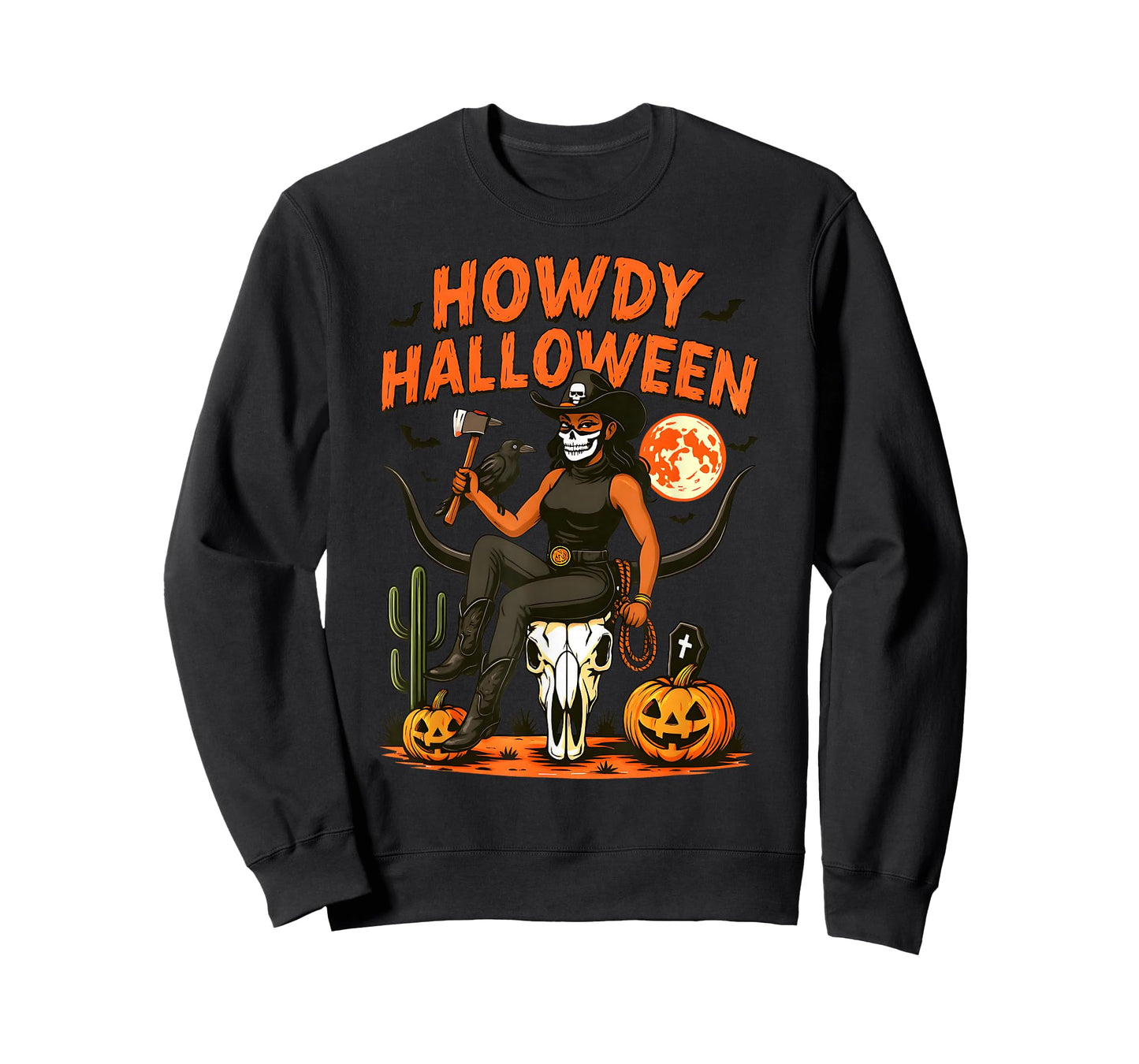 Howdy Halloween Skeleton Cowgirl Spooky Western Cowgirl T-Shirt