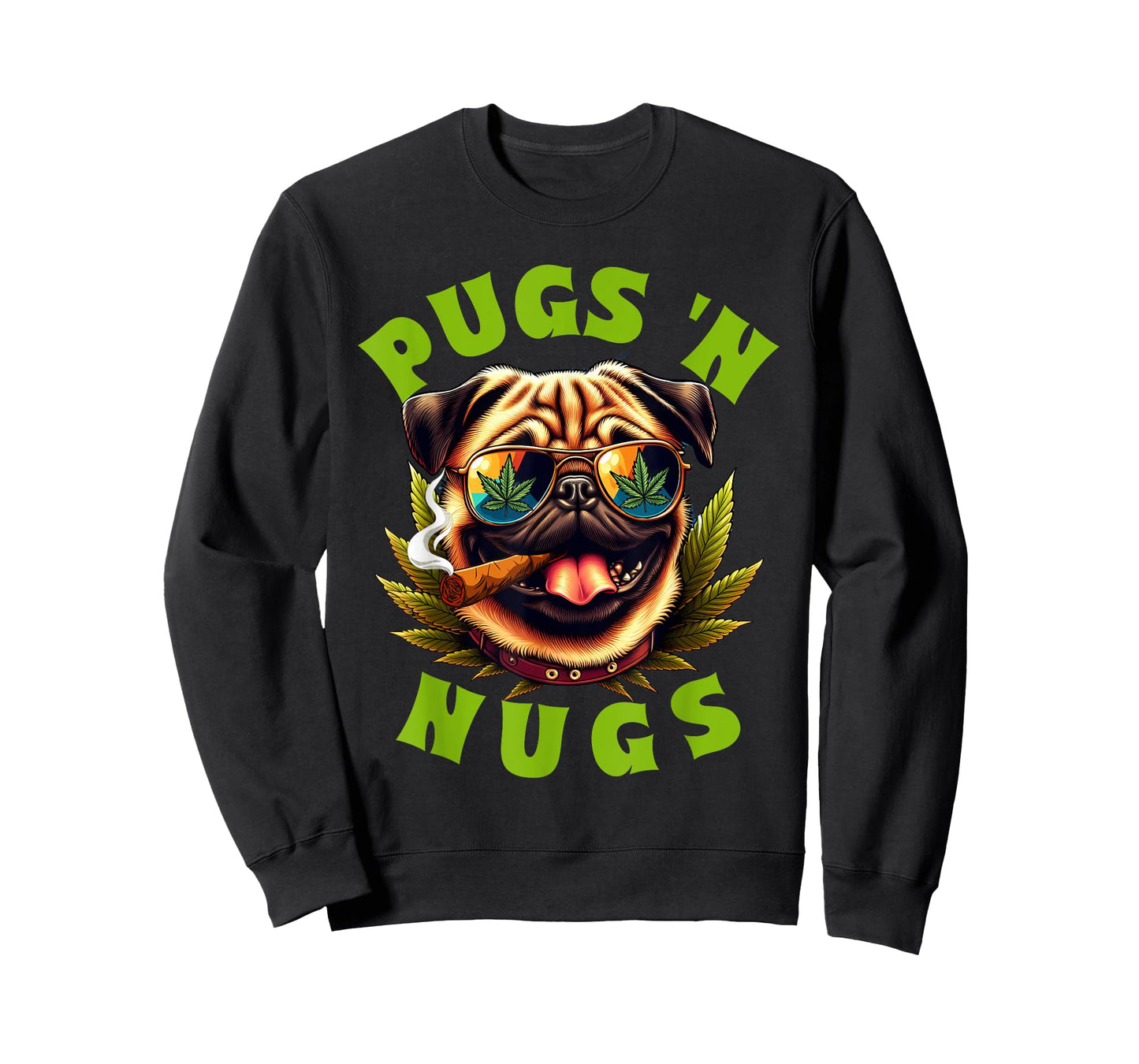 Cannabis Weed Lover Pug Mom Pug Owner 420 Pugs 'n Nugs T-Shirt