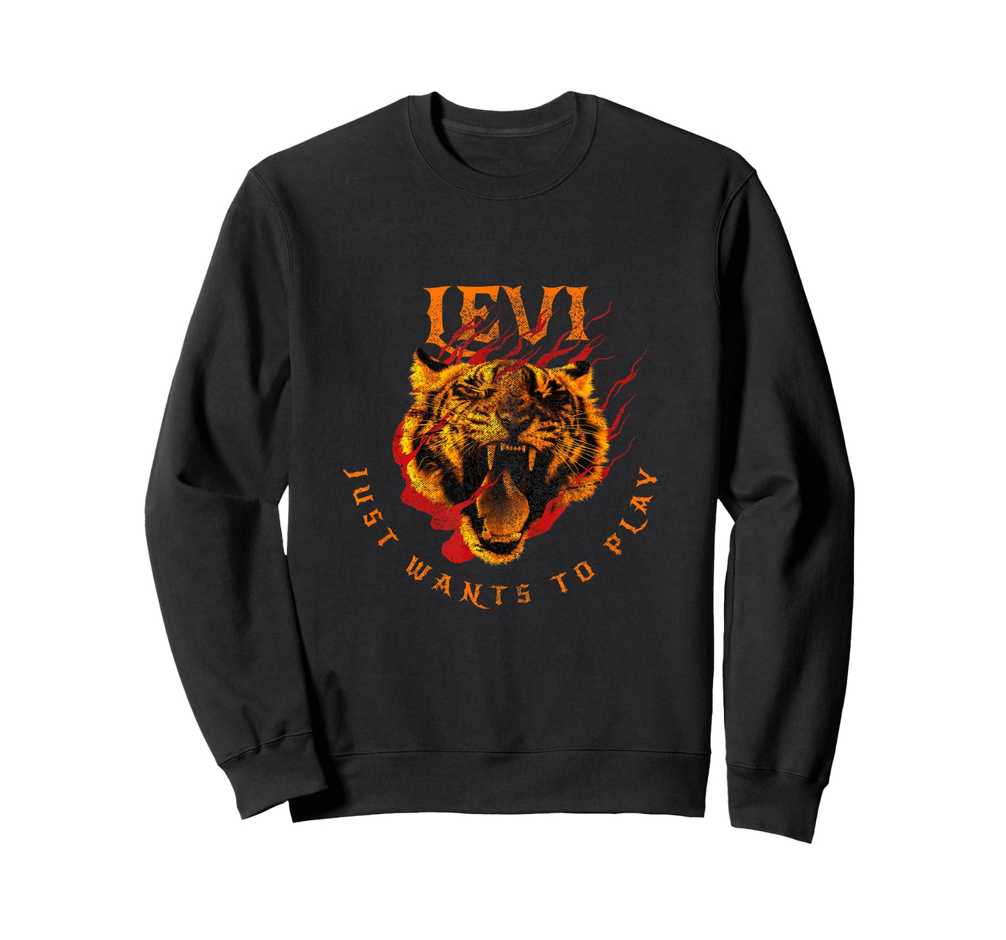 LEVI - Cute Boy Name with cool Tiger: Just wants to play T-Shirt