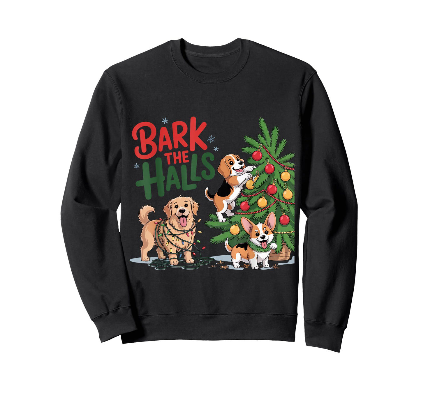Bark The Halls Funny Christmas Dog Shirt T-Shirt