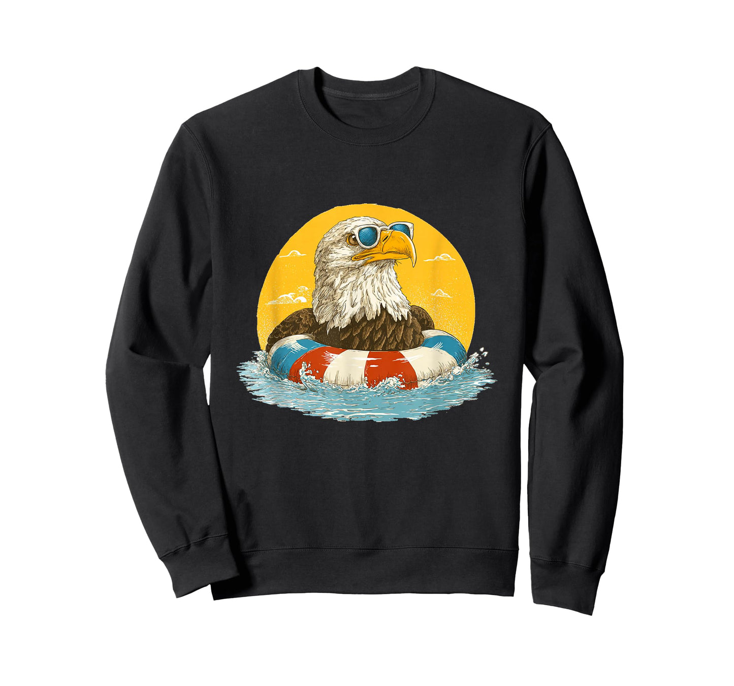 Funny Pool Ring Eagle with Shades Costume for Boys and Girls T-Shirt