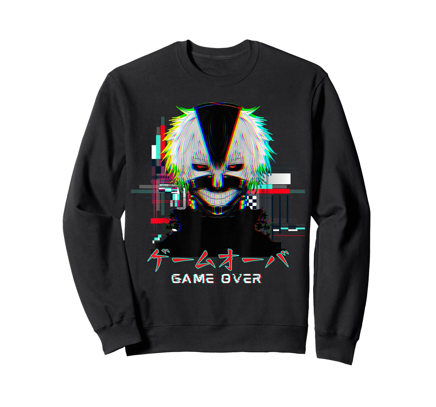 Japanese Vaporwave Anime Boy Game Over Glitch Aesthetic T-Shirt