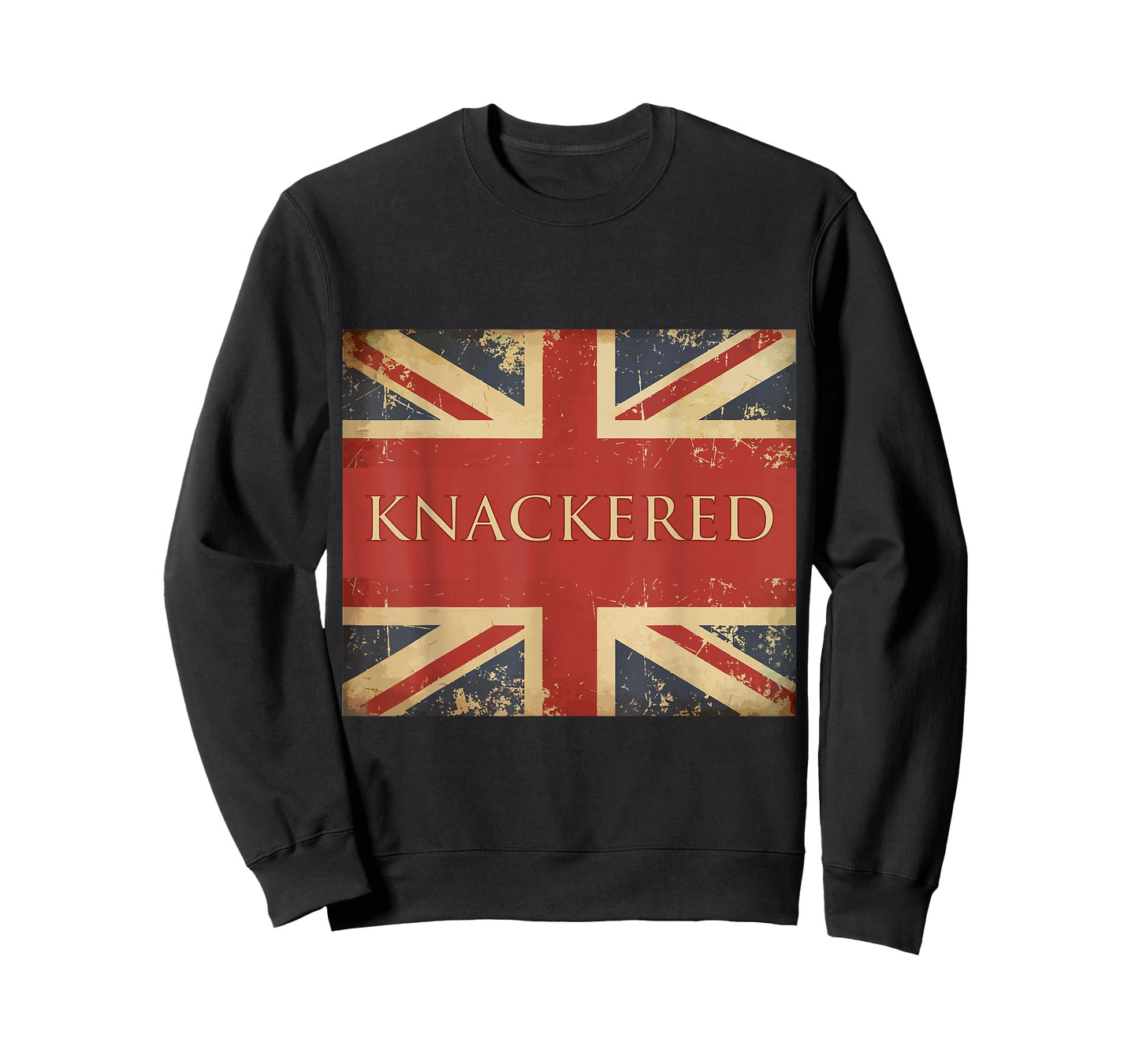 Knackered England Apparel Union Jack Flag UK Slang British T-Shirt