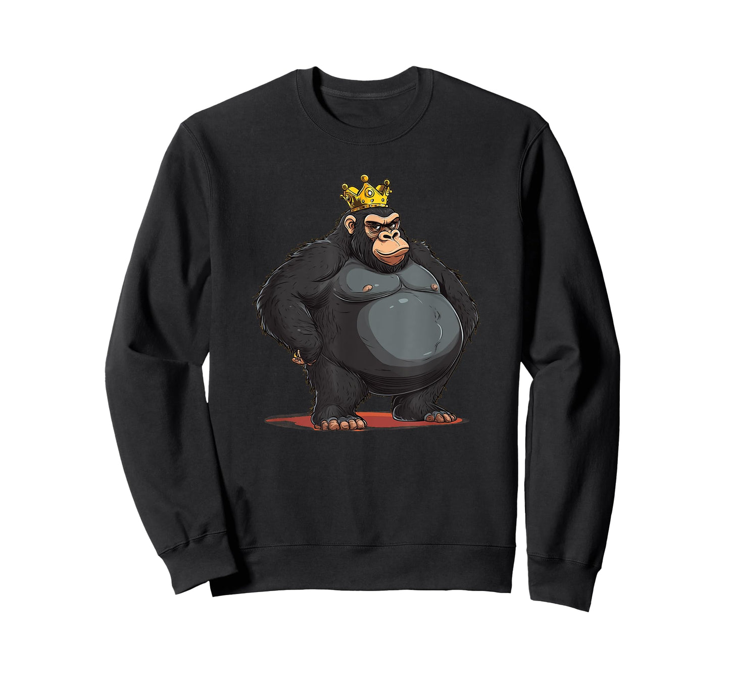 Fat Gorilla Monarch with Crown for a Royal Look T-Shirt