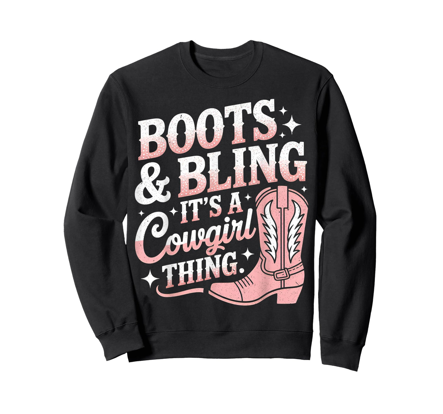 Funny Cowgirl Boots Bling Women Tee Cute Love Country Life T-Shirt