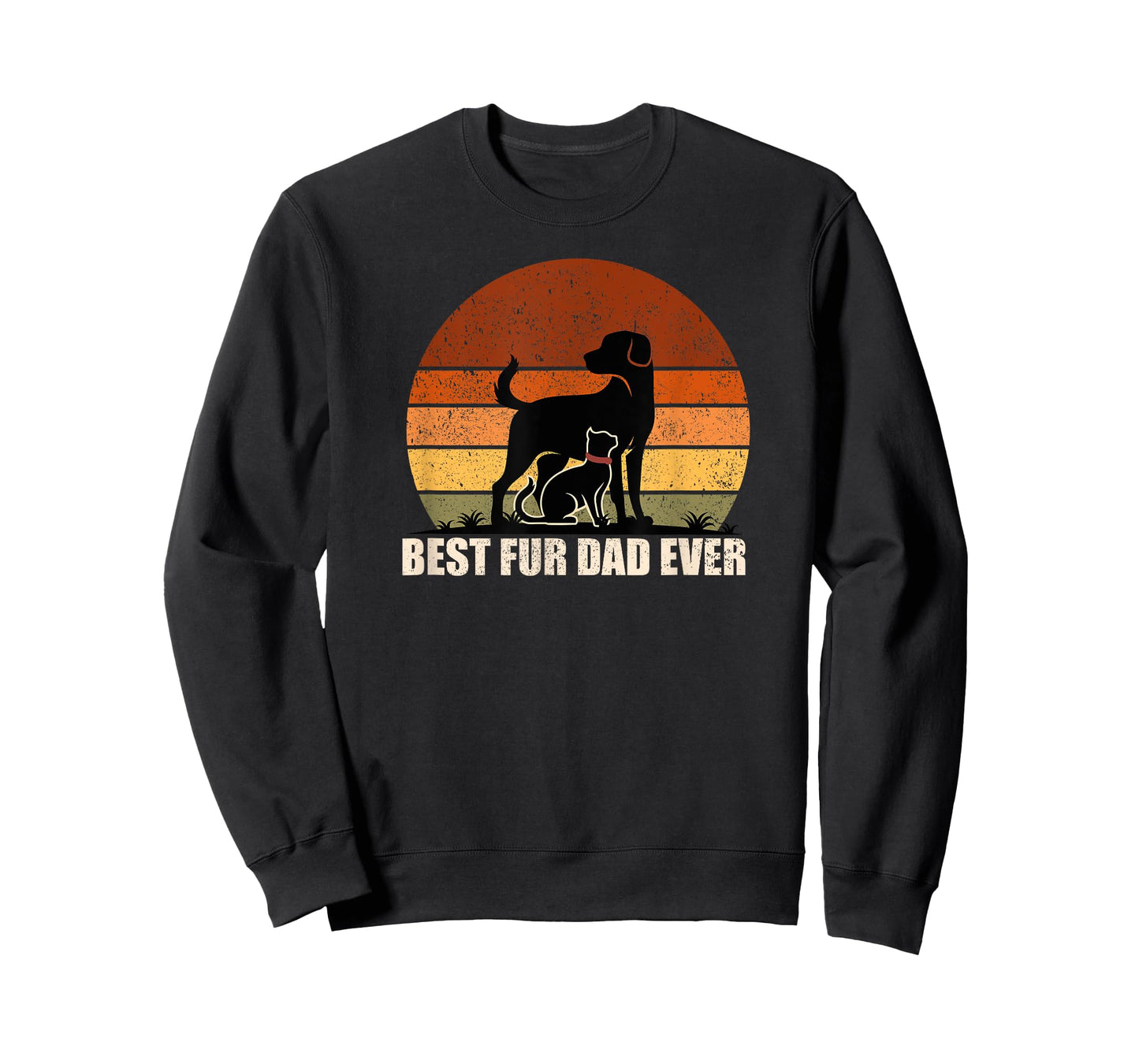 Funny Vintage Retro Best Fur Dad Ever for Dog And Cat Owner Men Women Kids T-Shirt