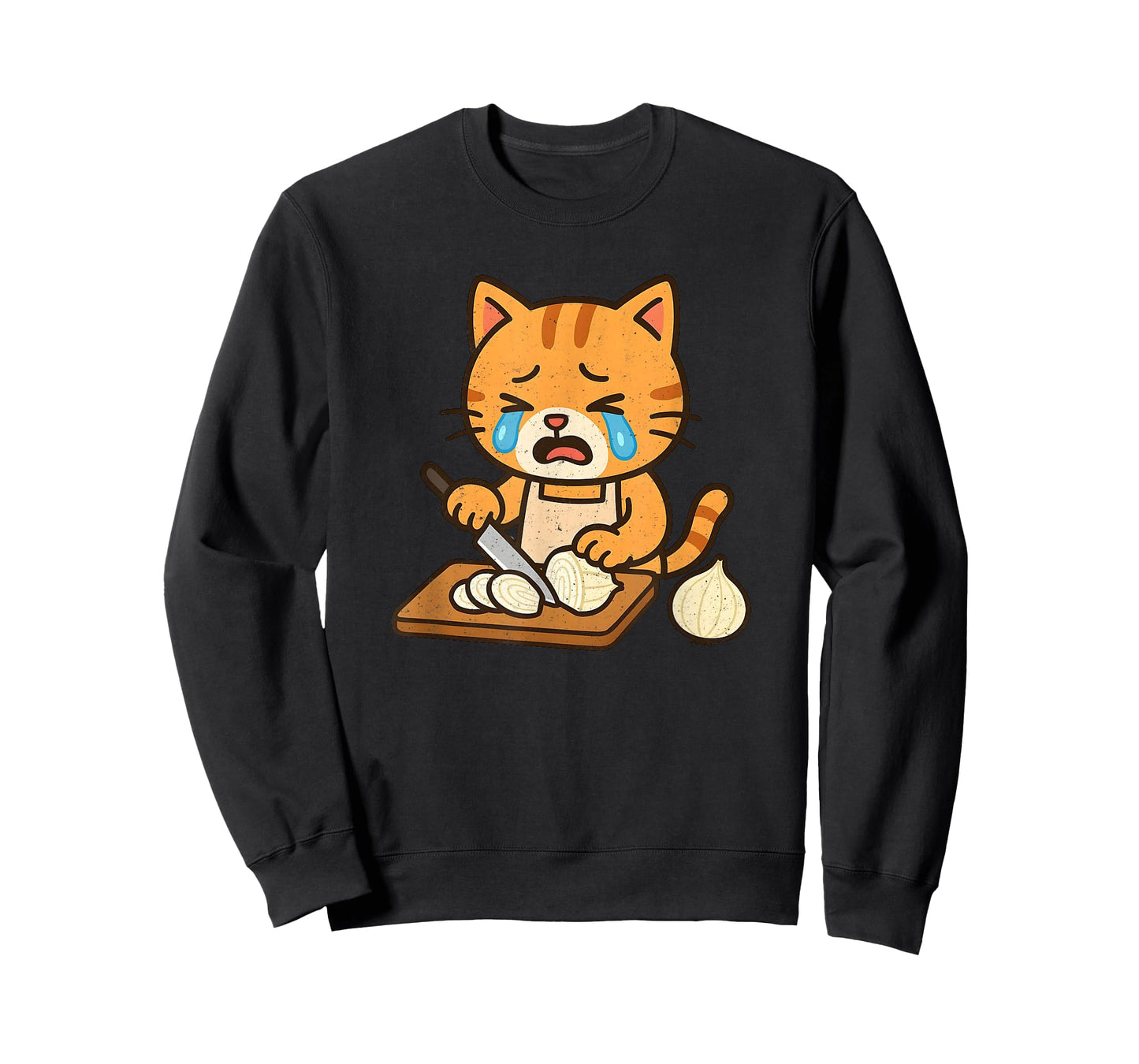 Crying Cat Cutting Onion T-Shirt