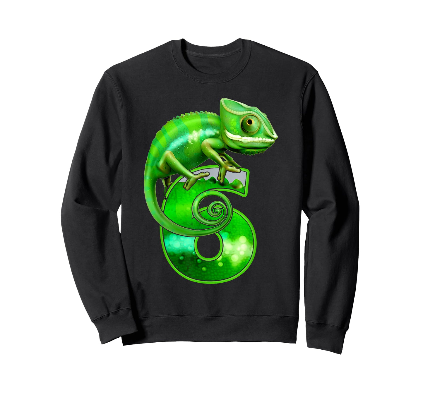 Kids 6 Years Old Lizard 6th Birthday Party Chameleon T-Shirt