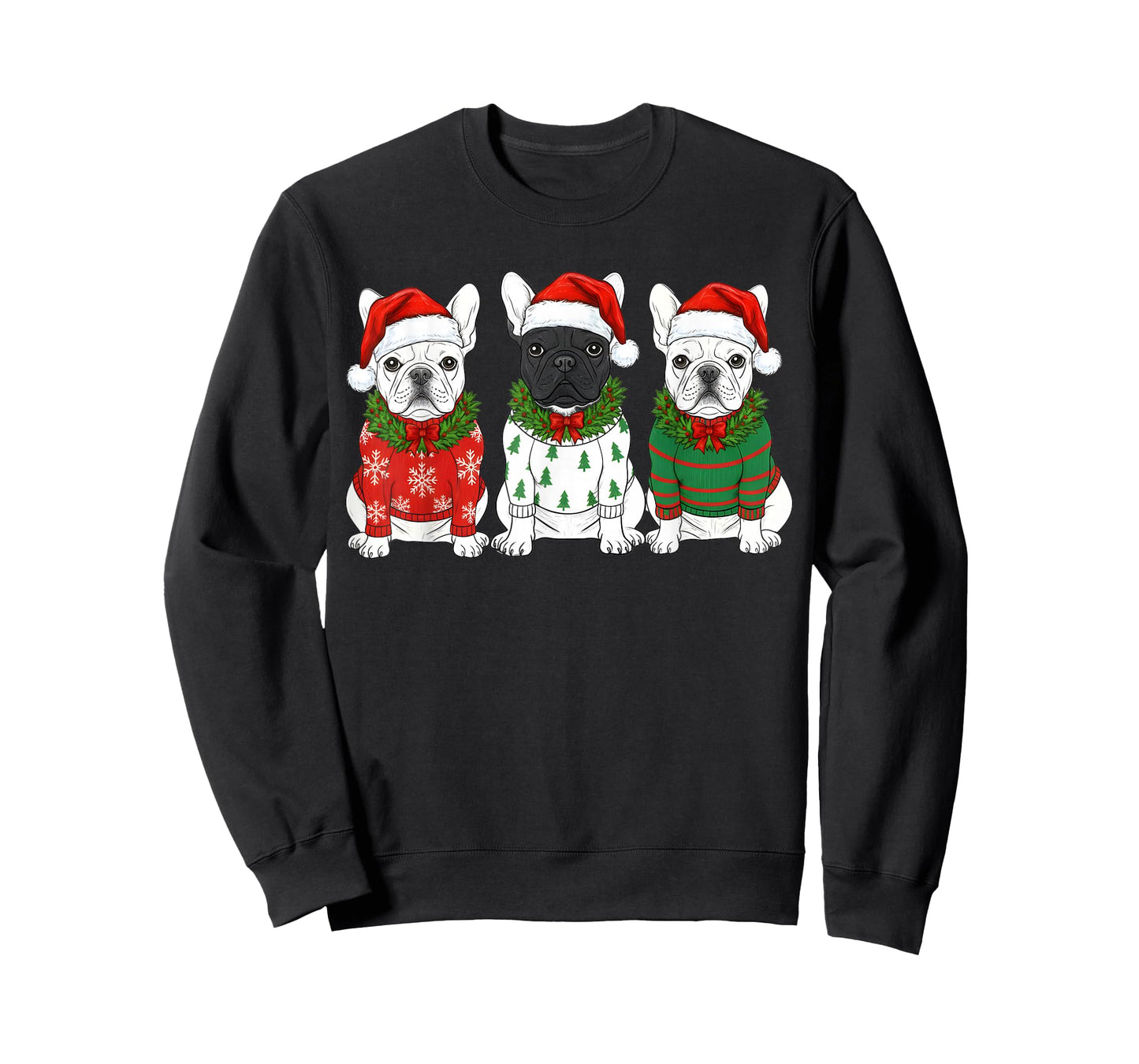 Christmas French Bulldog Lights Merry Xmas Winter Dog T-Shirt