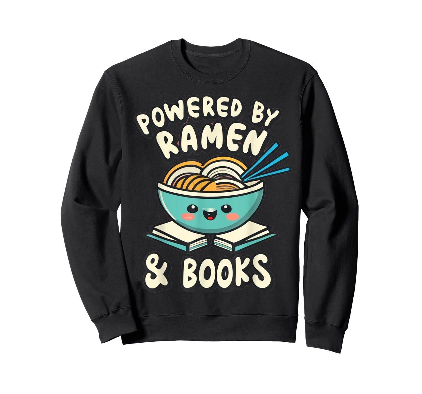 Powered By Ramen & Books Japanese Love Anime Noodles Kawaii T-Shirt
