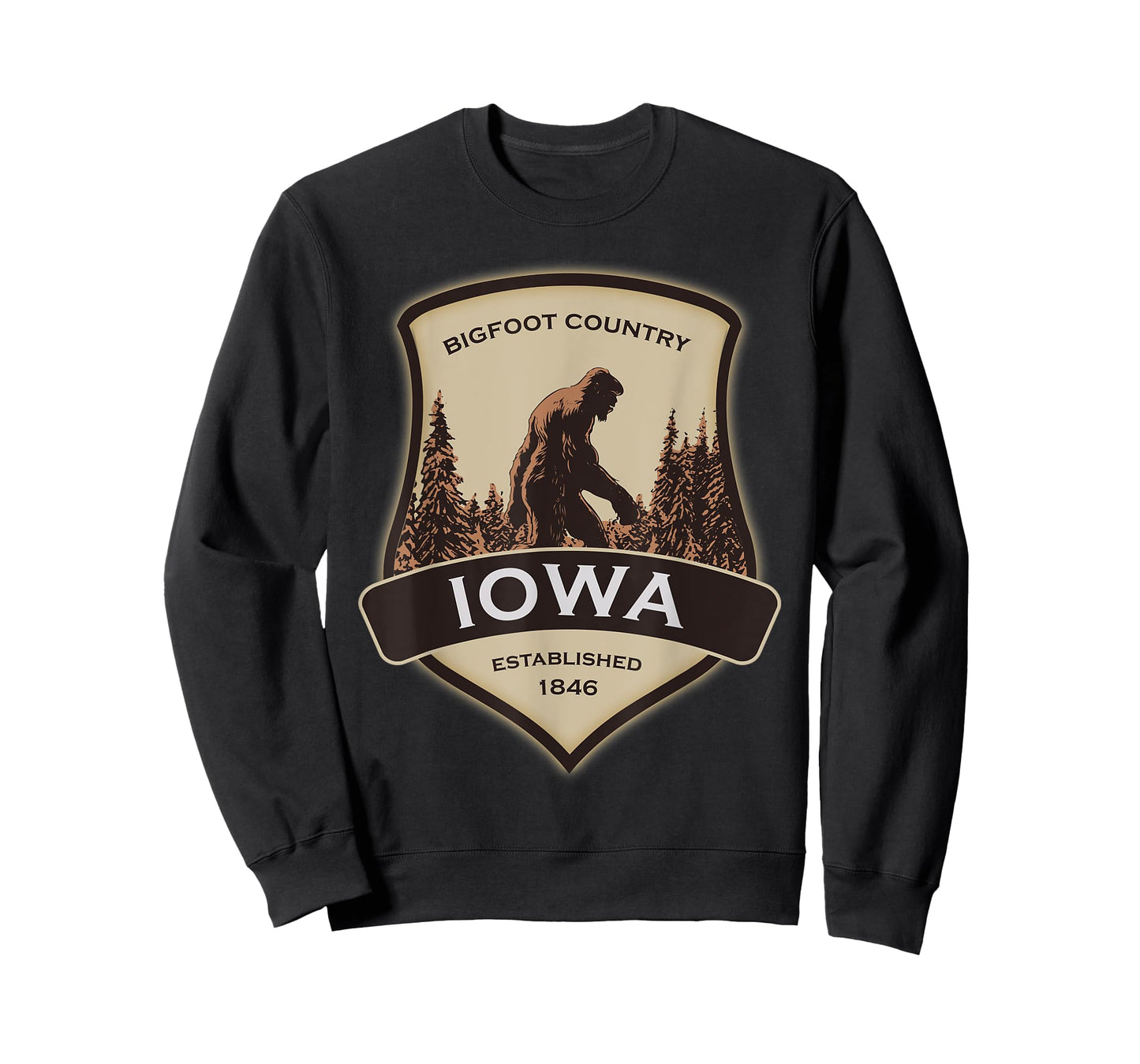 Iowa and a Bigfoot, or a Sasquatch T-Shirt