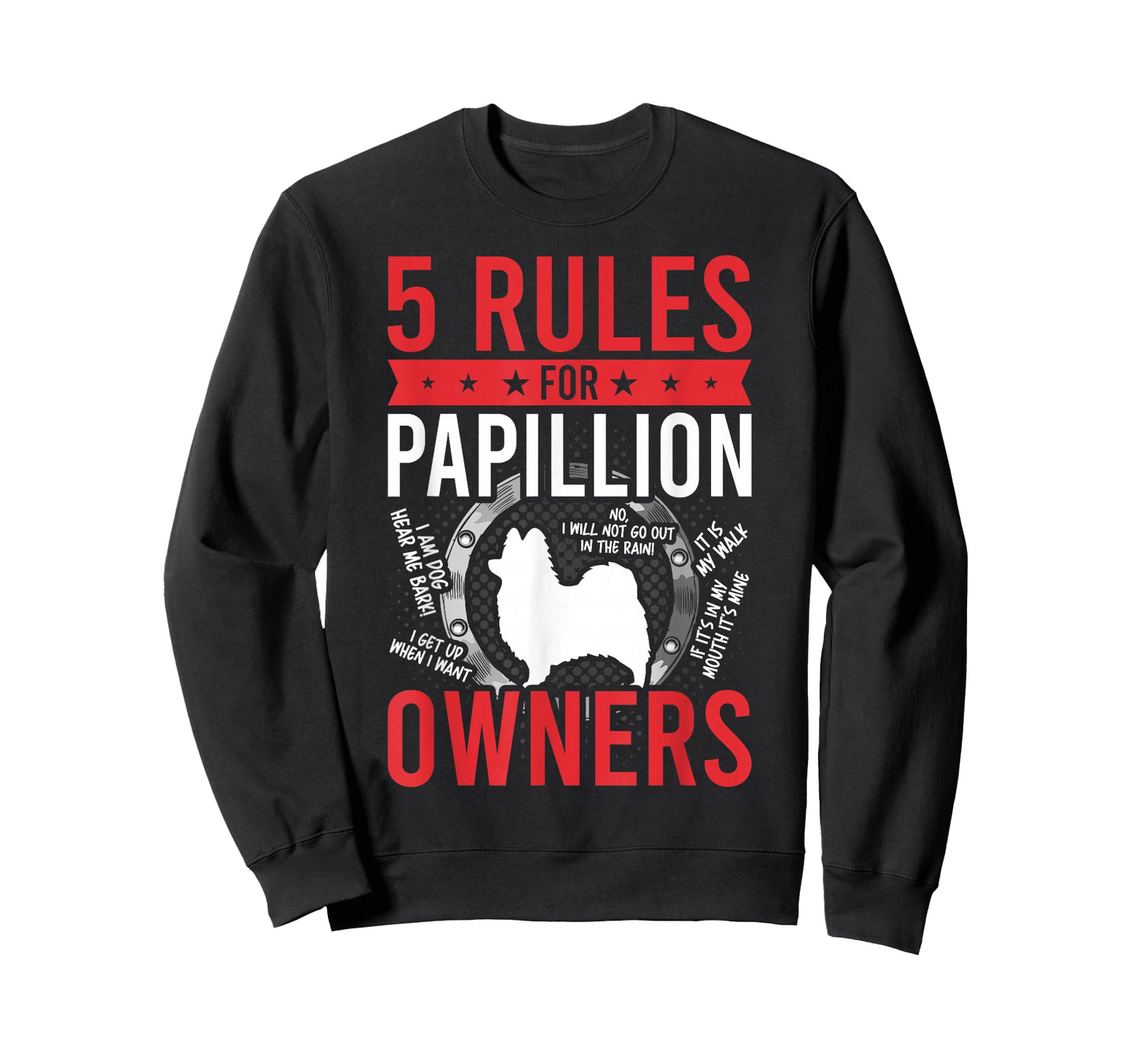5 Rules for Papillion Dog Lover T-Shirt
