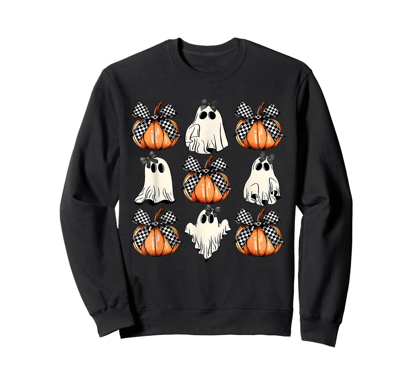 Halloween Coquette Bow Pumpkin Ghost Spooky Boo Women Girl T-Shirt