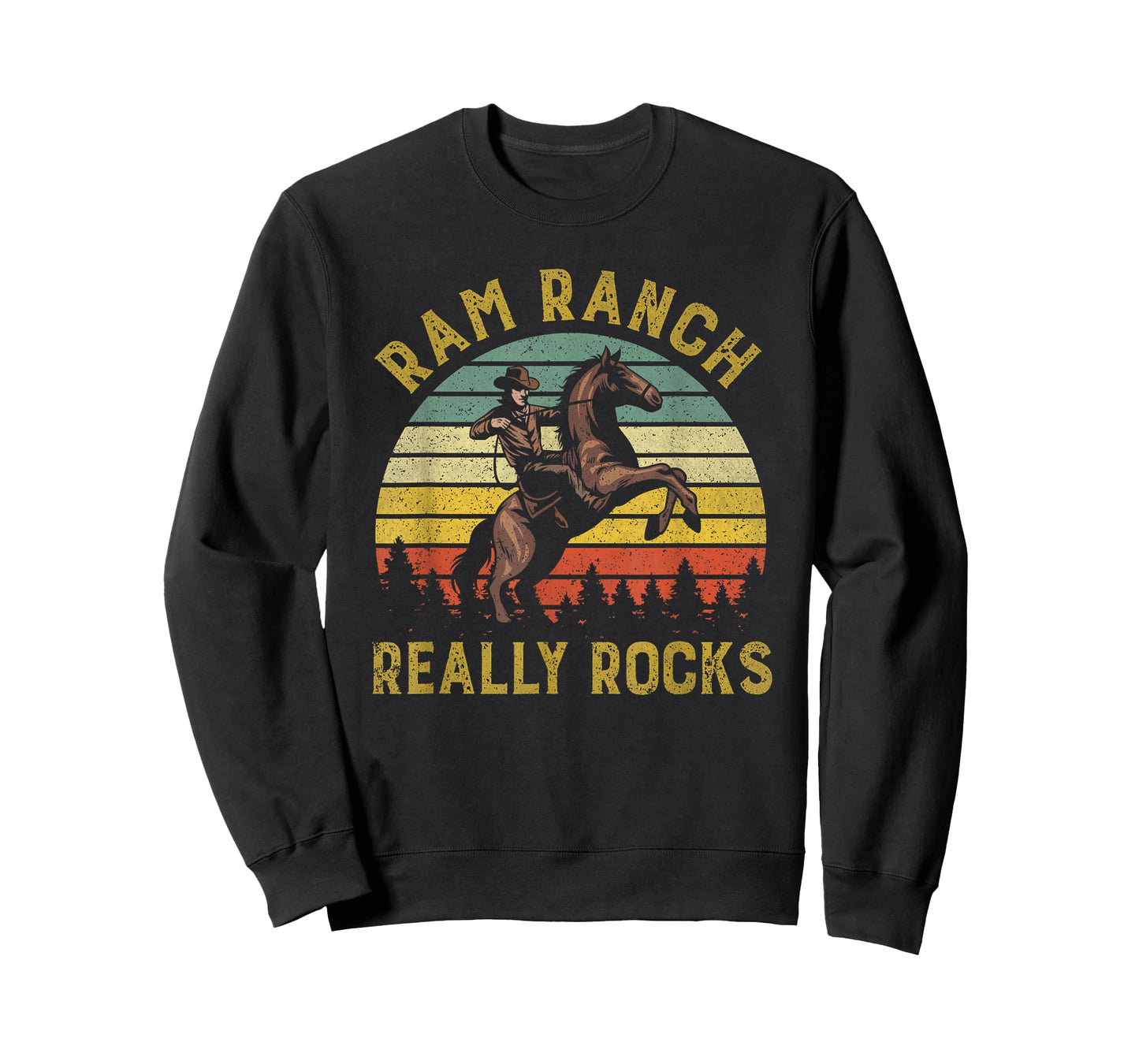Ram Ranch Really Rocks Vintage Western Cowboy Country Lover T-Shirt