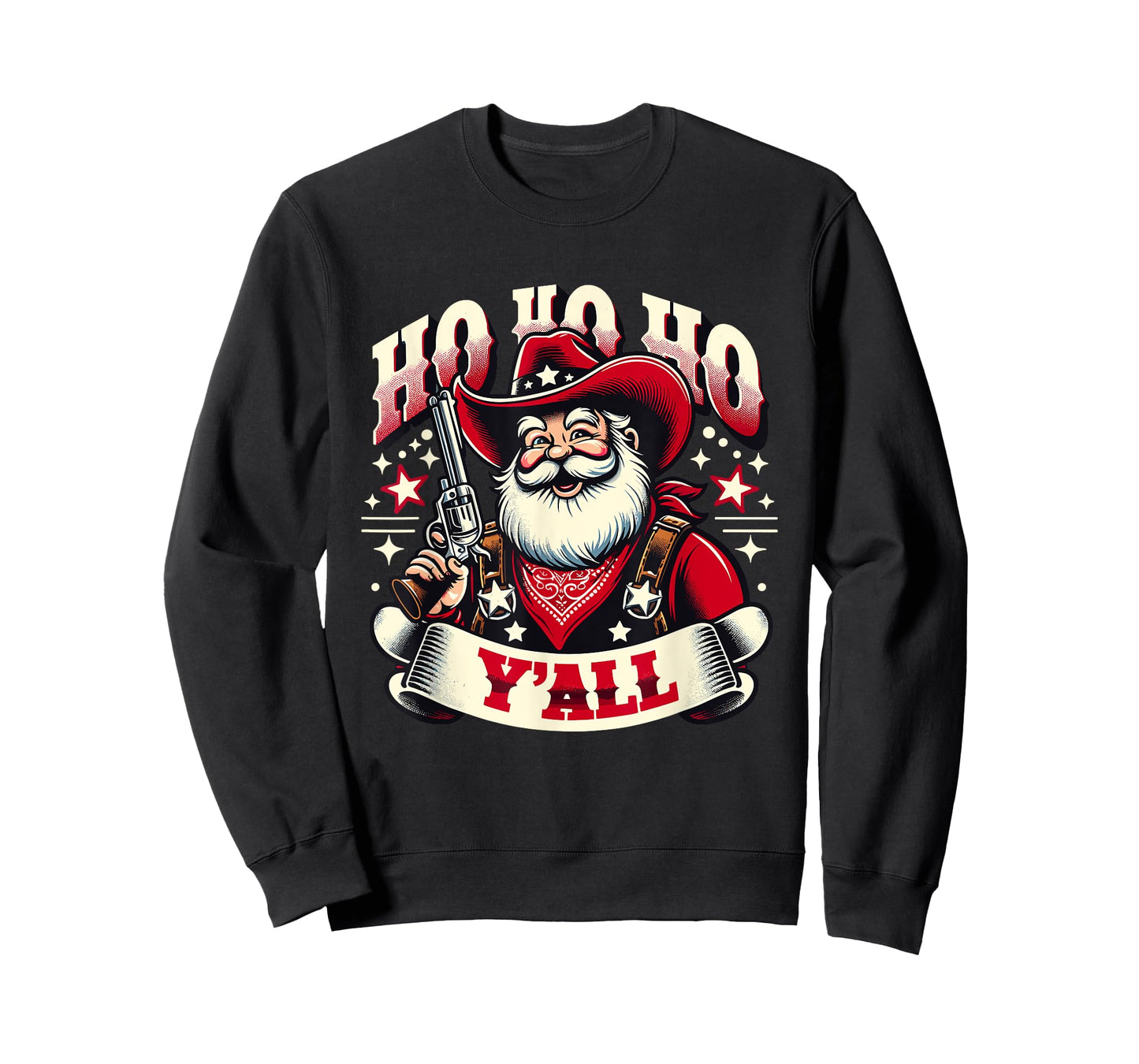 Holiday Cowboy Santa - Country Western Christmas Spirit T-Shirt