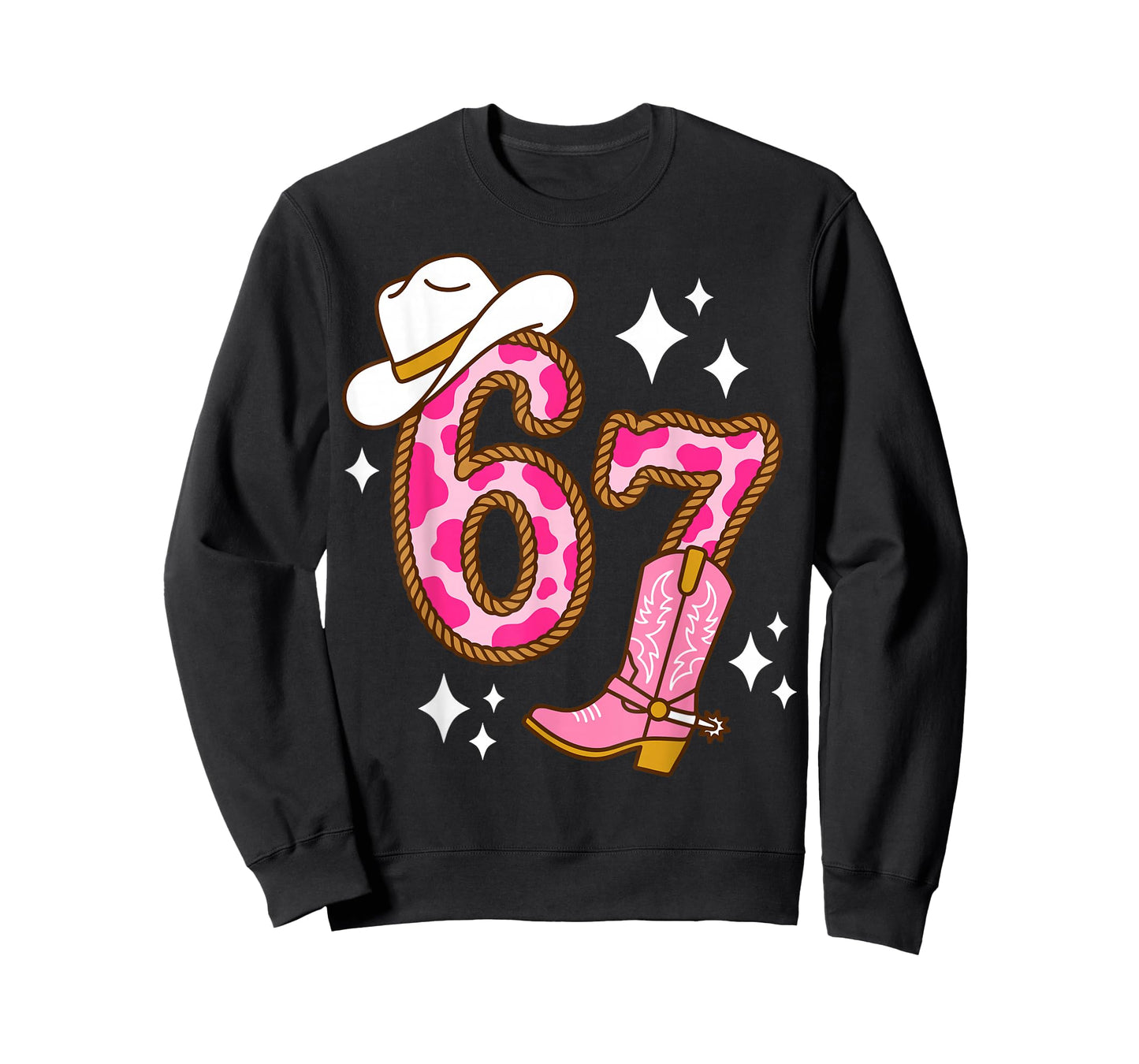 Western Cowgirl 67 Rope Pink Boot Hat Country T-Shirt