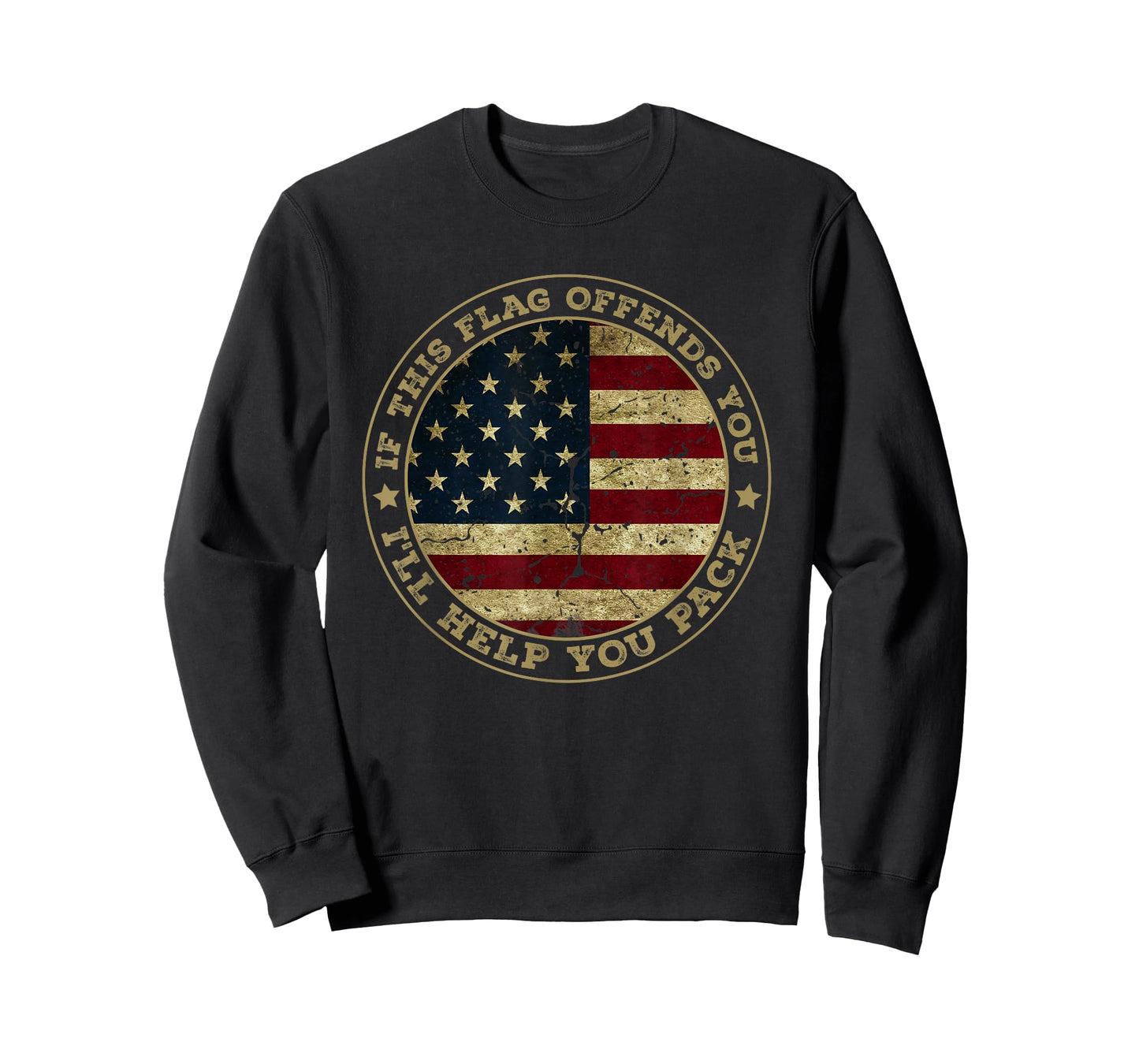 If This Flag Offends You I'll Help You Pack American Flag T-Shirt