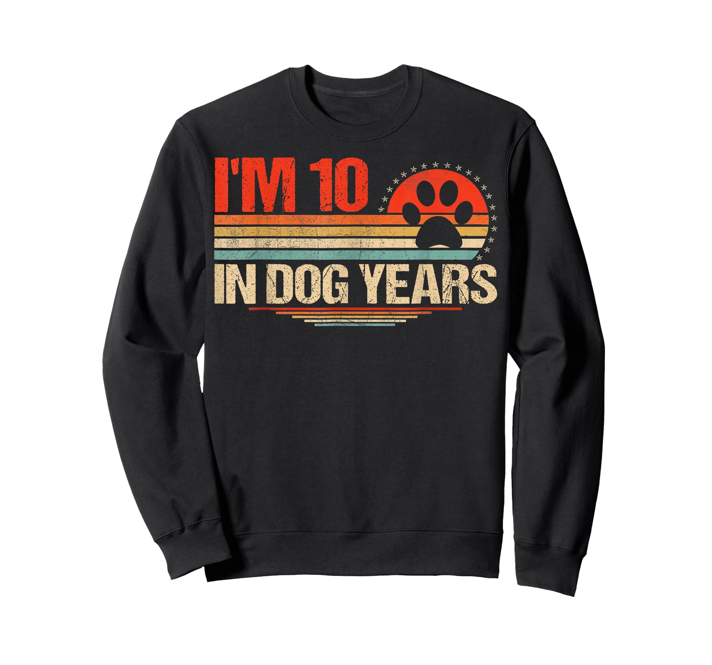 Funny 70th Birthday I'm 10 in Dog Years 70 Years Old Dog Dad T-Shirt