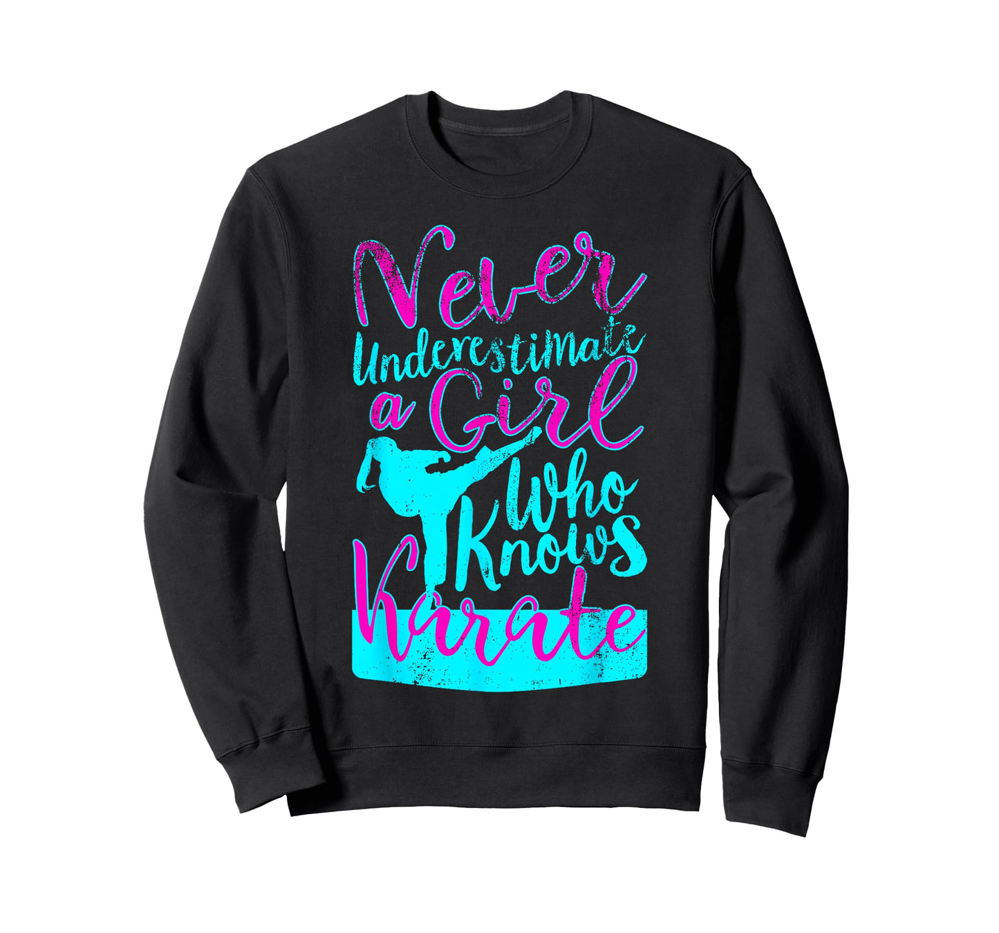 Never Underestimate a Girl Who Knows Karate Funny Quote T-Shirt