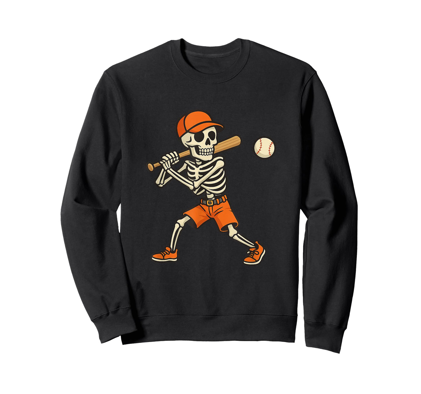 Halloween Baseball Skeleton Batter, Spooky Slugger Fall Ball T-Shirt
