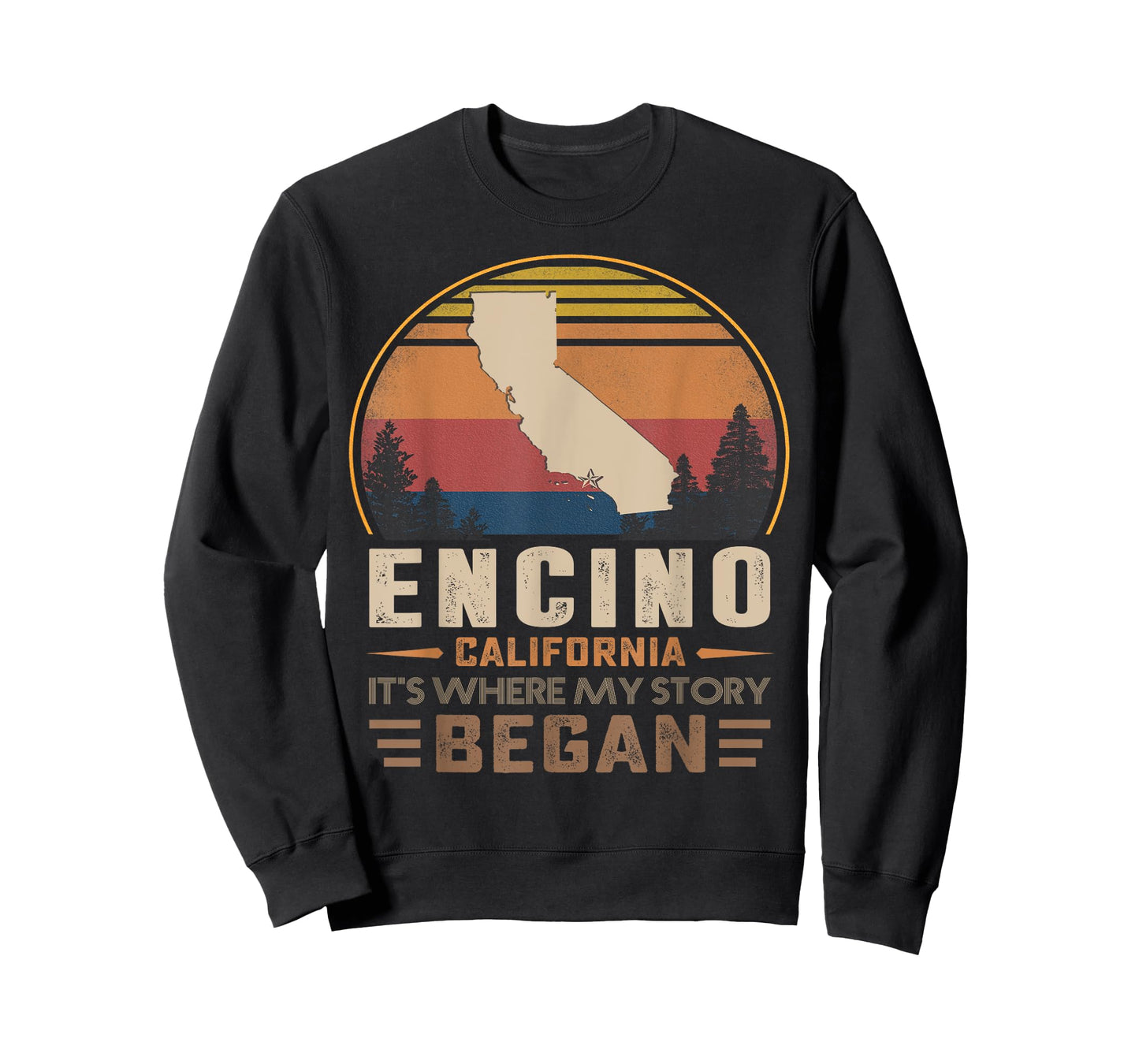 Vintage Encino California Hometown My Story Began T-Shirt