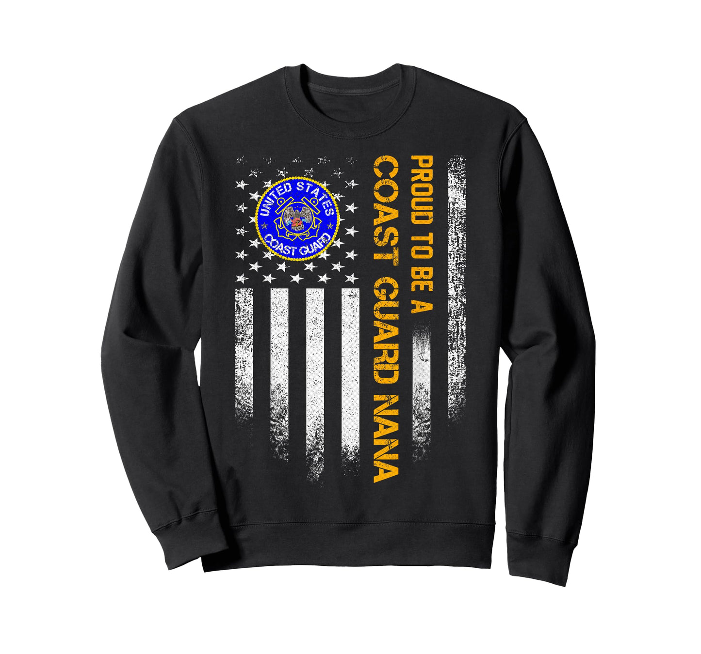 Vintage USA American Flag Proud To Be A US Coast Guard Nana T-Shirt