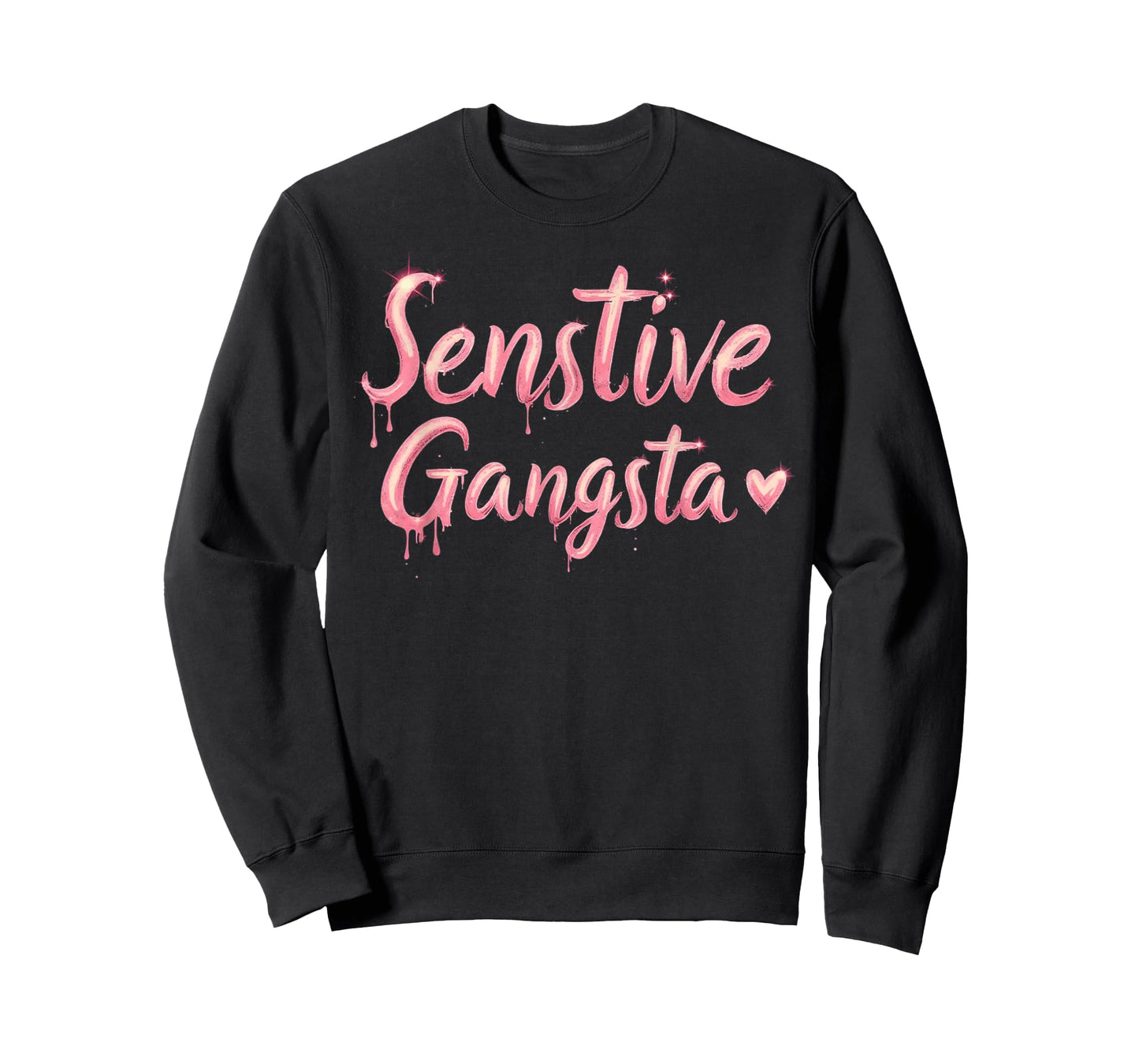 Retro Vintage Sensitive Gangsta I'm Sensetive Gangsta Girls T-Shirt