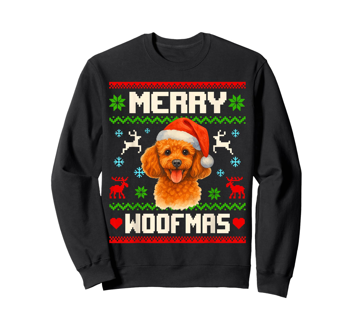 Toy Poodle Dog Christmas Ugly Sweater Pet Dog Lover Xmas T-Shirt
