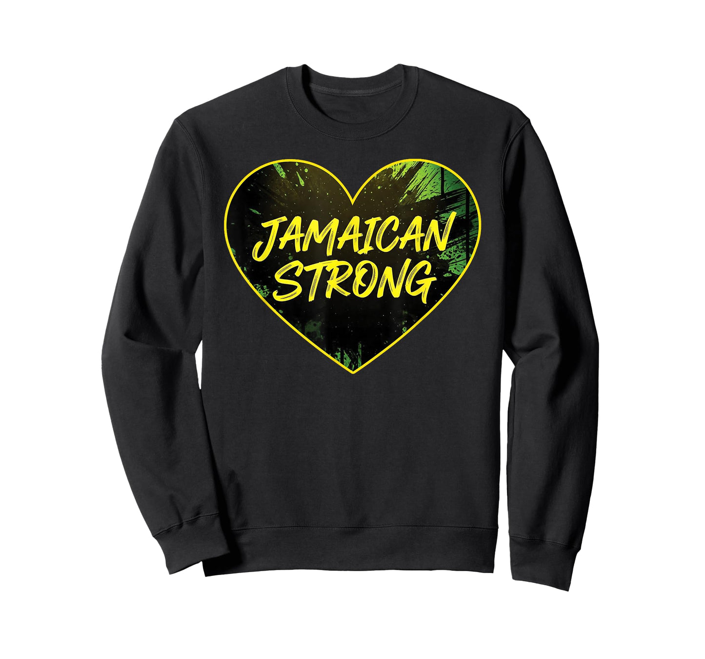 Jamaica Strong Shirt Watercolor Love Heart Pride Design T-Shirt