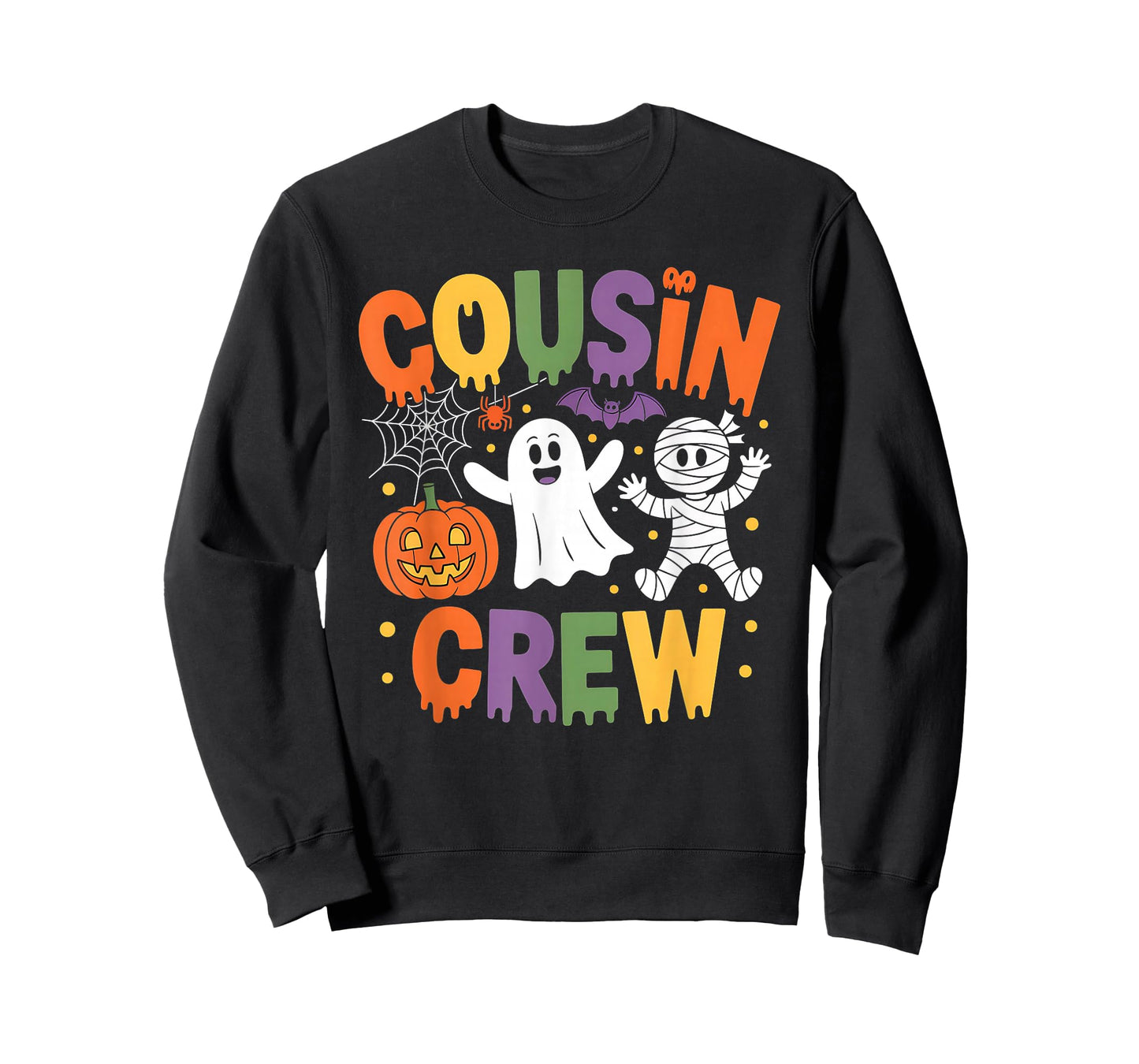 Cousin Crew Cute Halloween Ghost Pumpkin Costume Design T-Shirt
