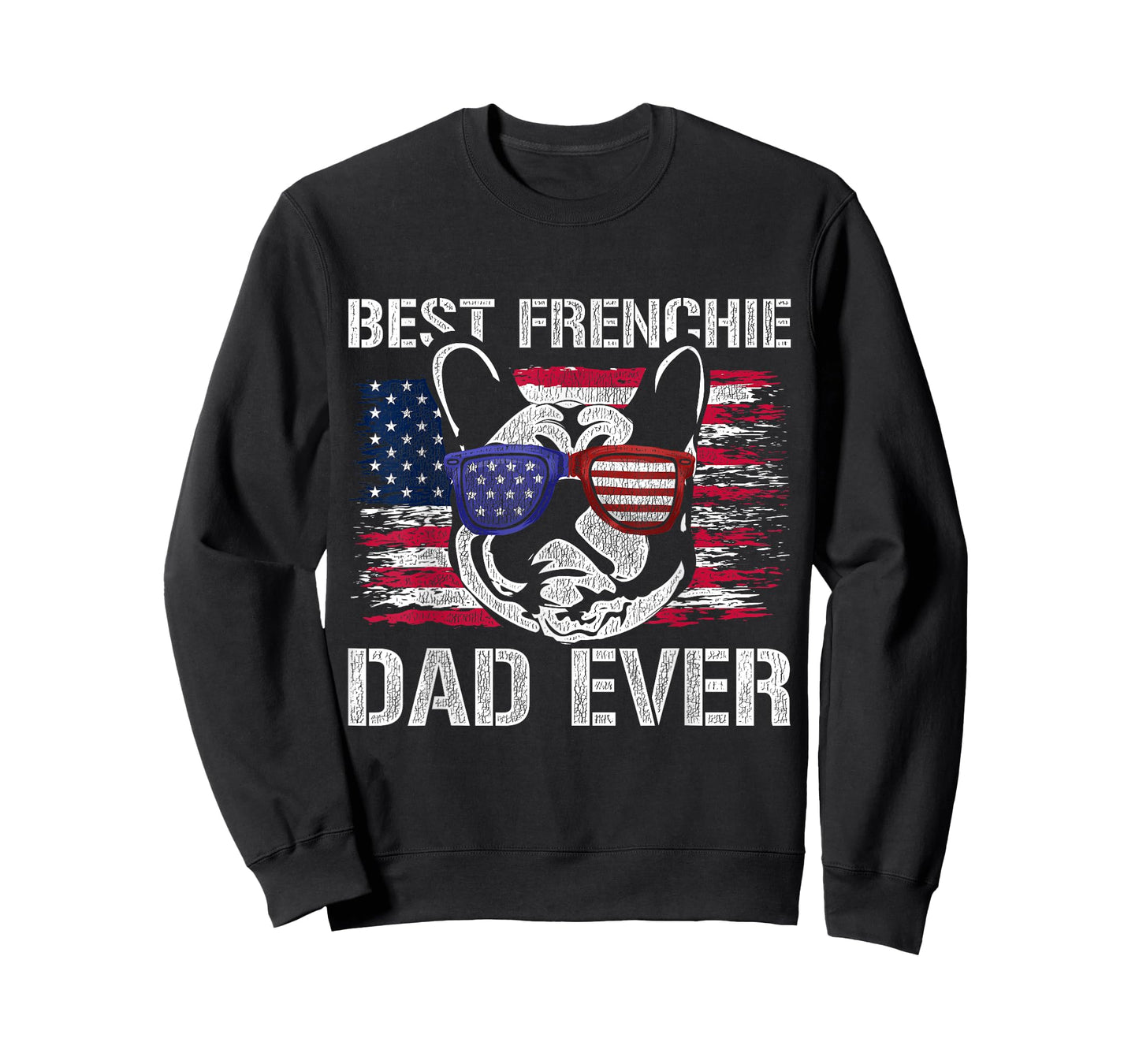 Patriotic Frenchie Dad Dog US Flag Men Gift French Bulldog T-Shirt